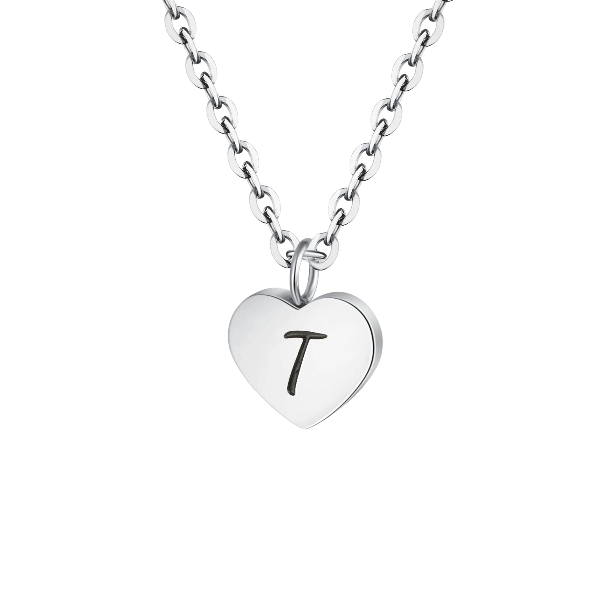Heart letter necklace