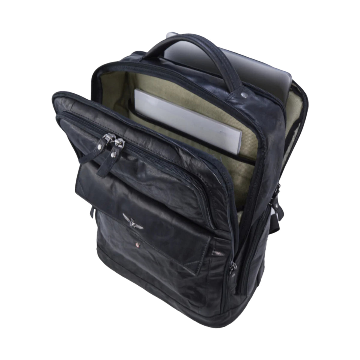 Zaino Porta PC in Vera Pelle Vintage - Aeronautica Militare