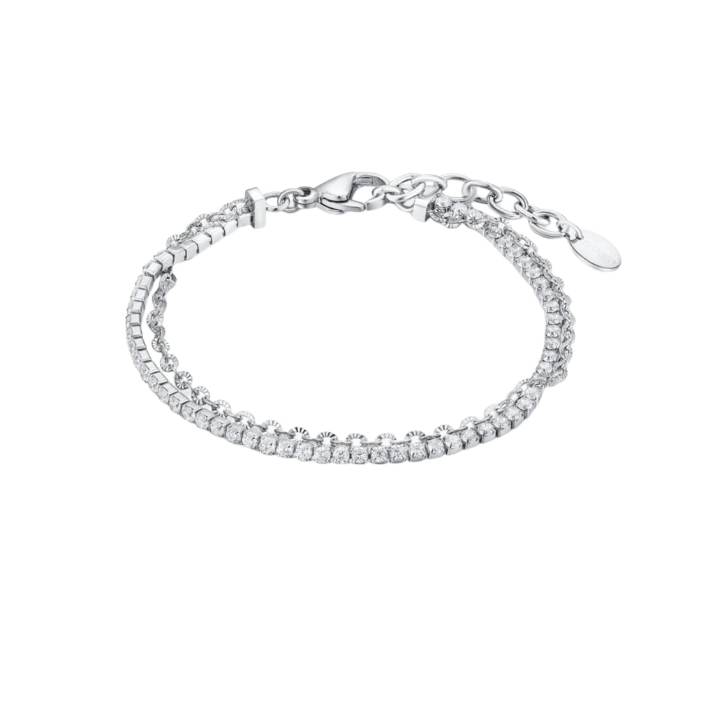 Bracciale Tennis con Catena flower - Brand Gioielli