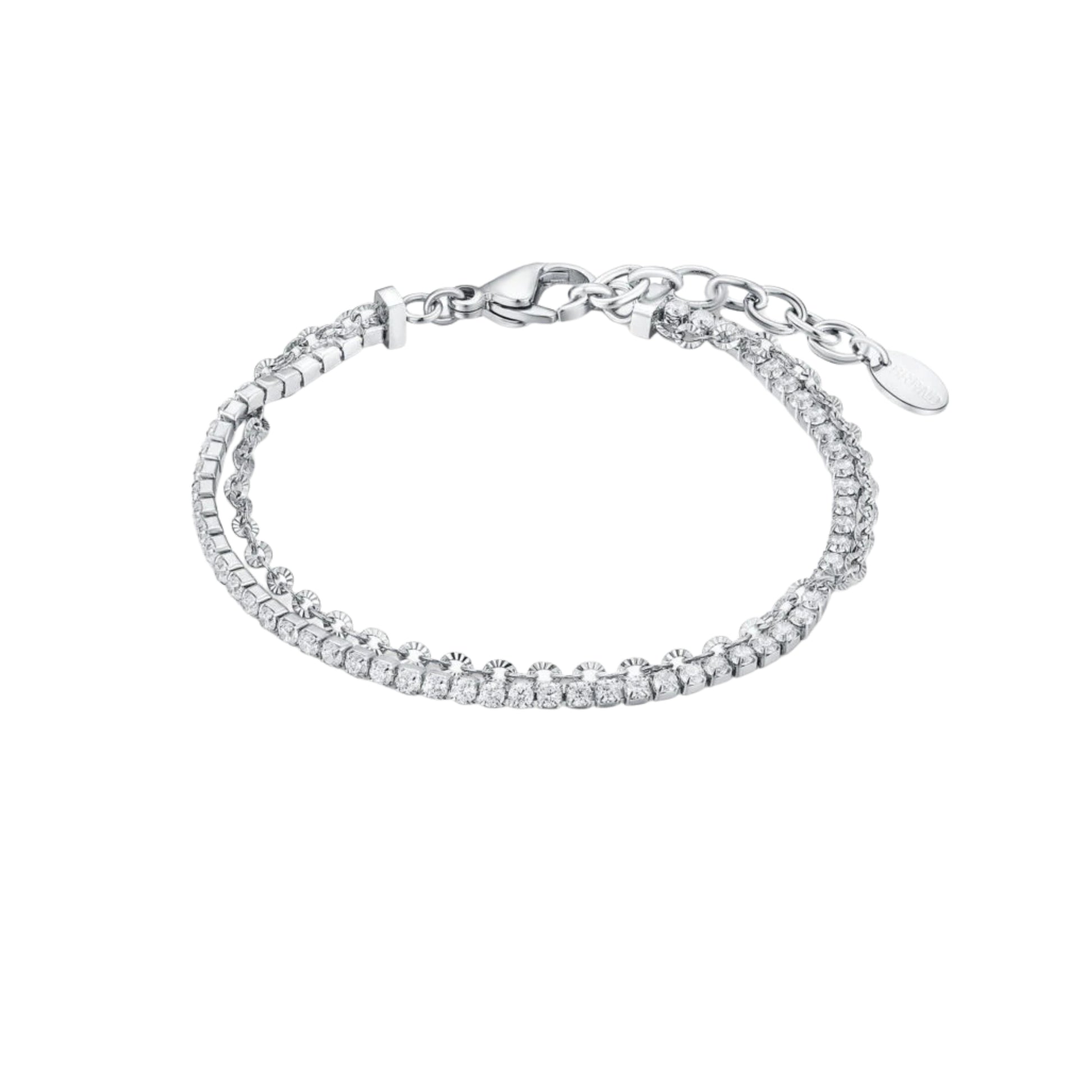 Bracciale Tennis con Catena flower - Brand Gioielli