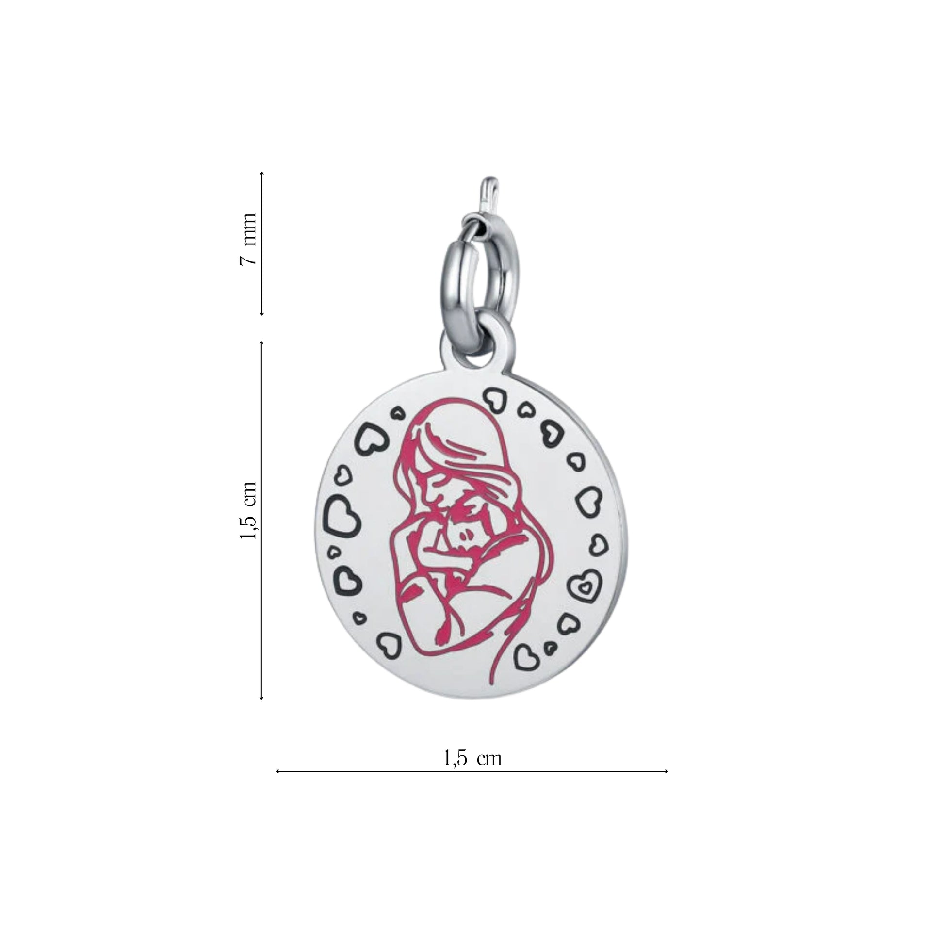 Charm Mamma "Abbraccio Rosa" - Brand Gioielli