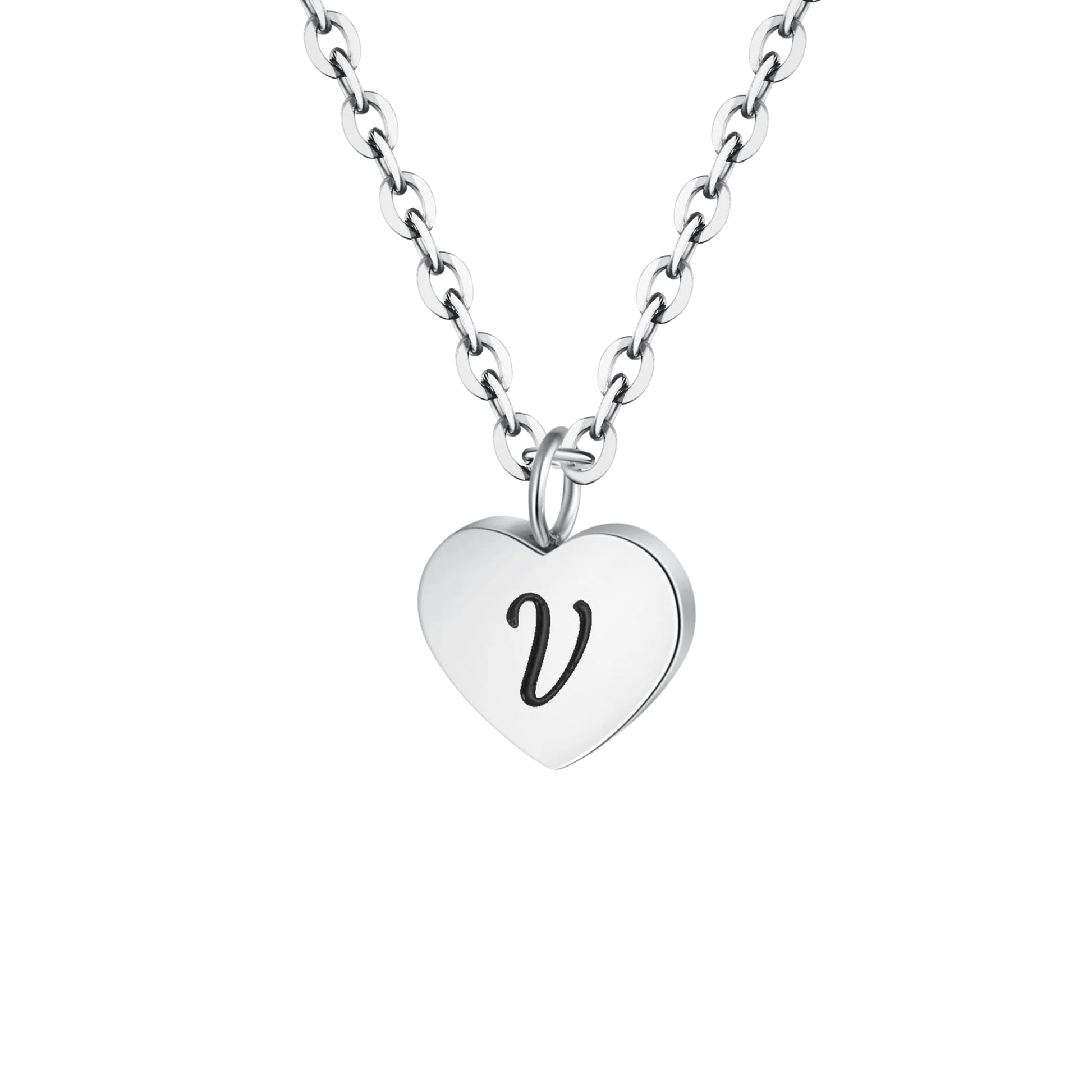 Heart letter necklace