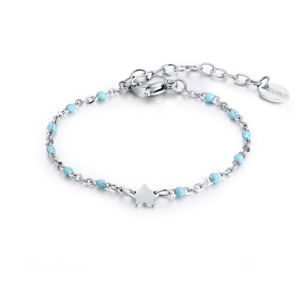 Bracciale Bimba Turchese Stella in acciaio inox Imagine - Brand Gioielli