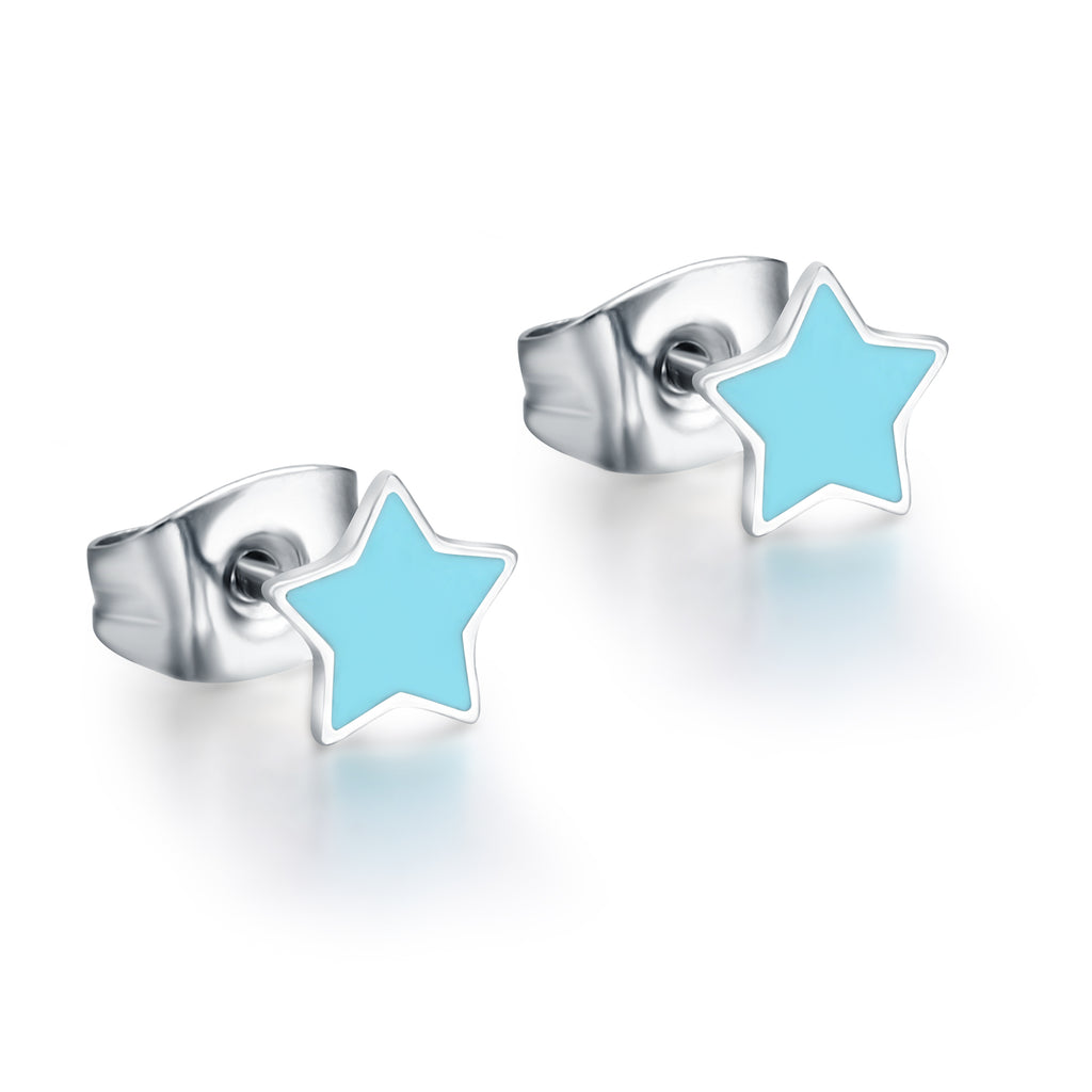 Orecchini Bimba Stella Turchese in acciaio inox Imagine - Brand Gioielli