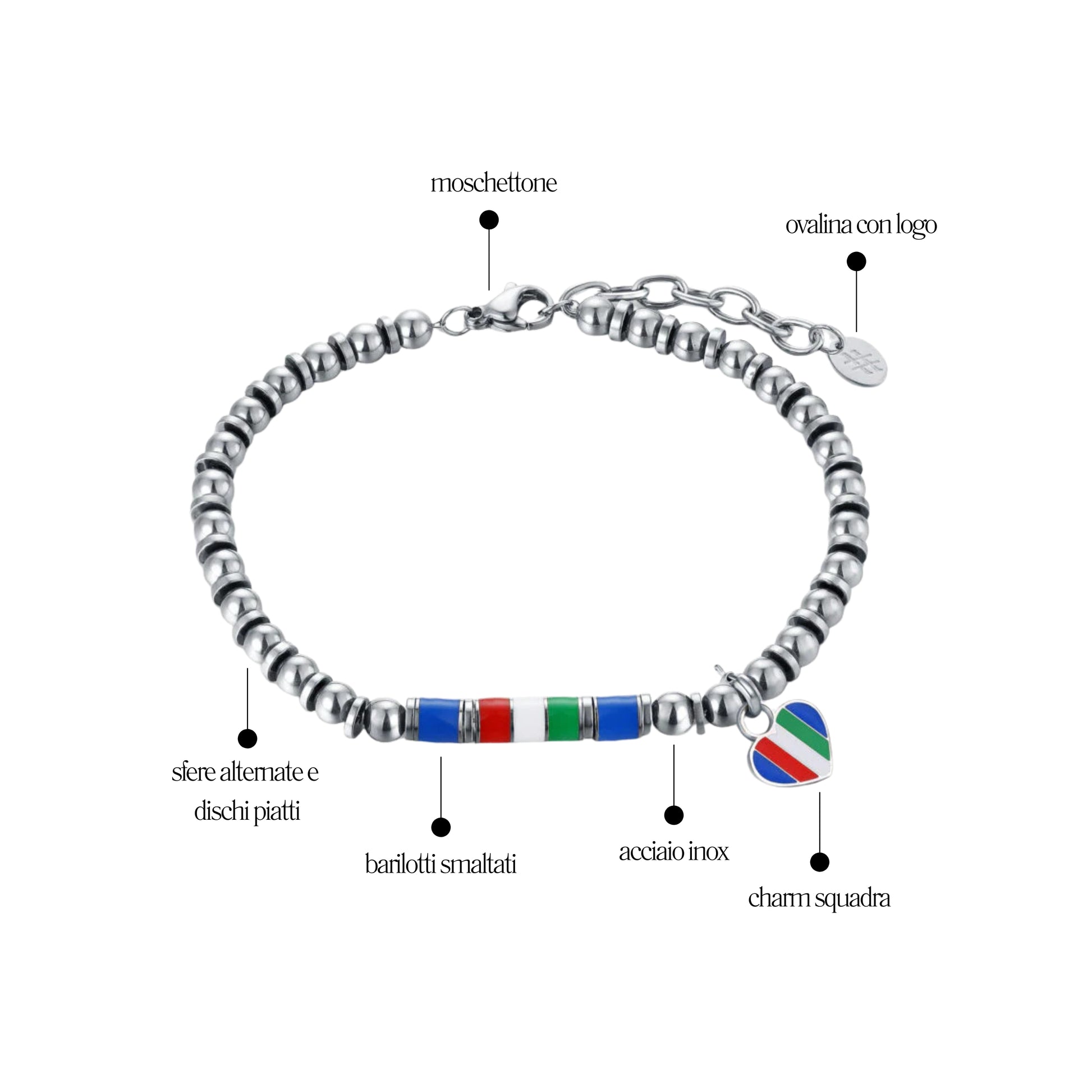 Bracciale Tricolore Misura Uomo - Brand Gioielli
