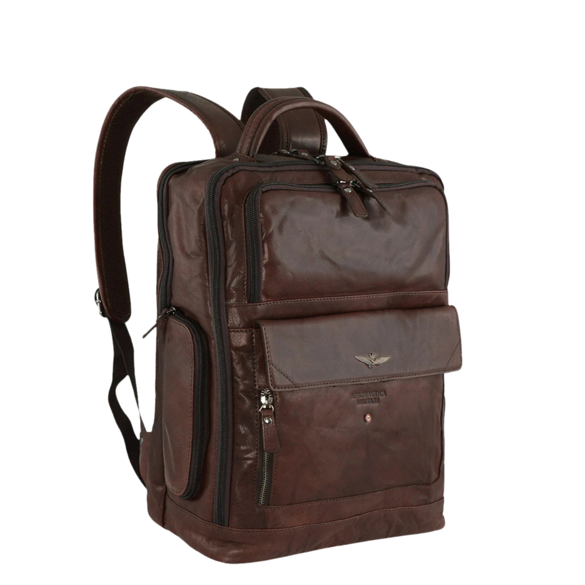 Zaino Porta PC in Vera Pelle Vintage - Aeronautica Militare