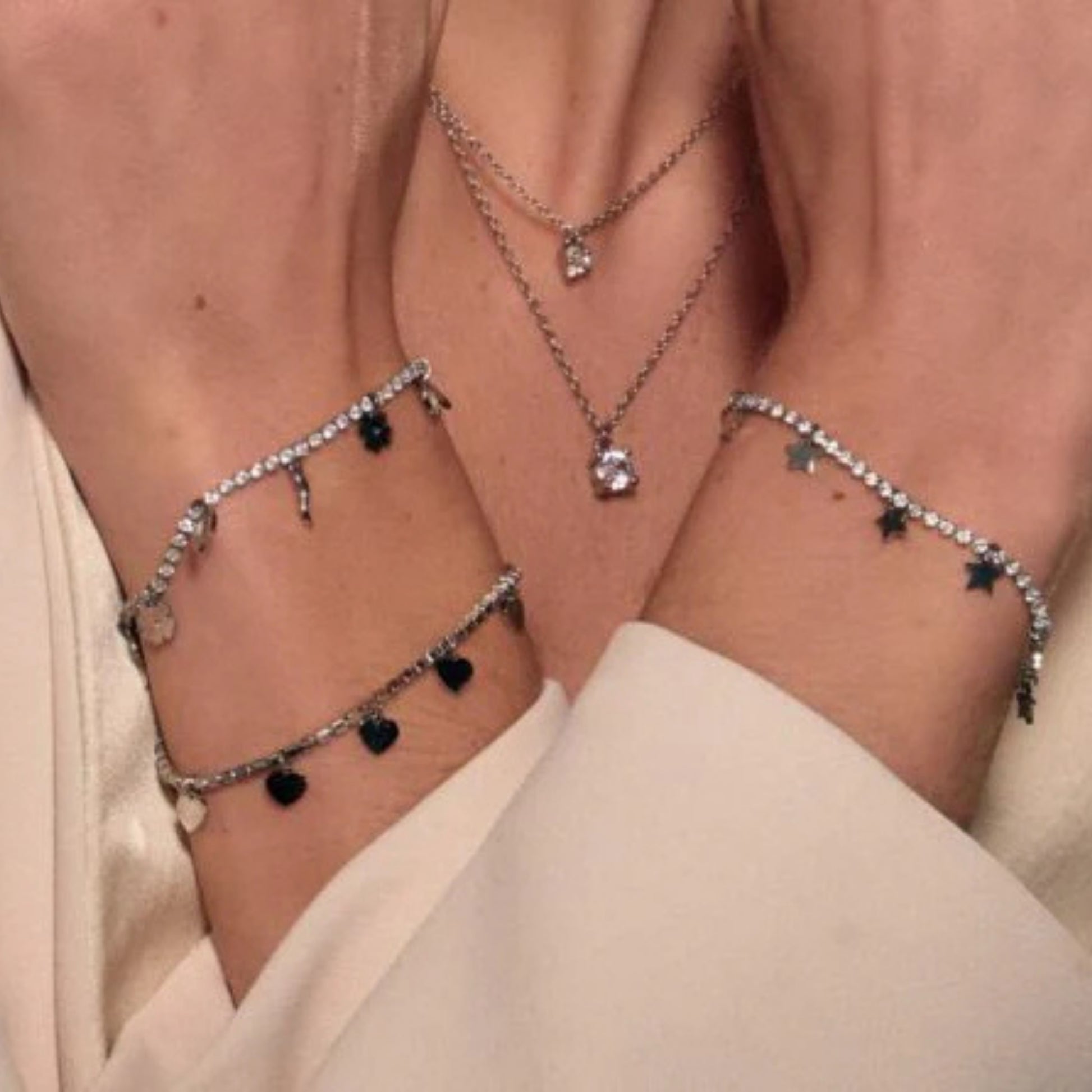 Bracciale Tennis con Simboli Fortuna - Brand Gioielli