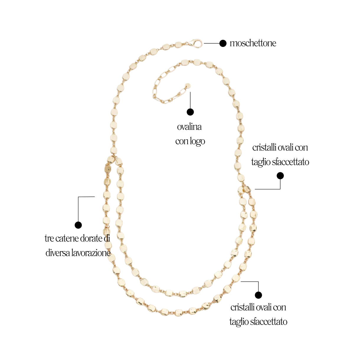 Collana Little Square Lunga - You B'jou by Barbieri