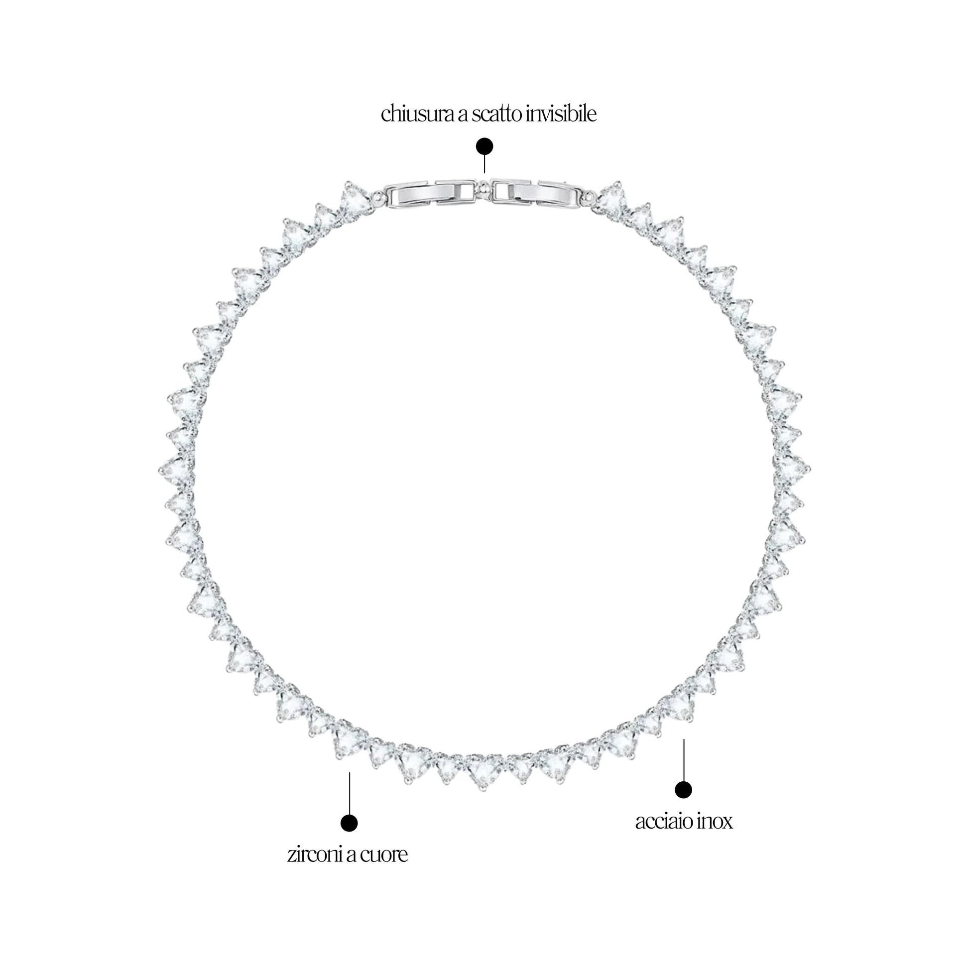 Collana Girocollo Cuori- Les Folies