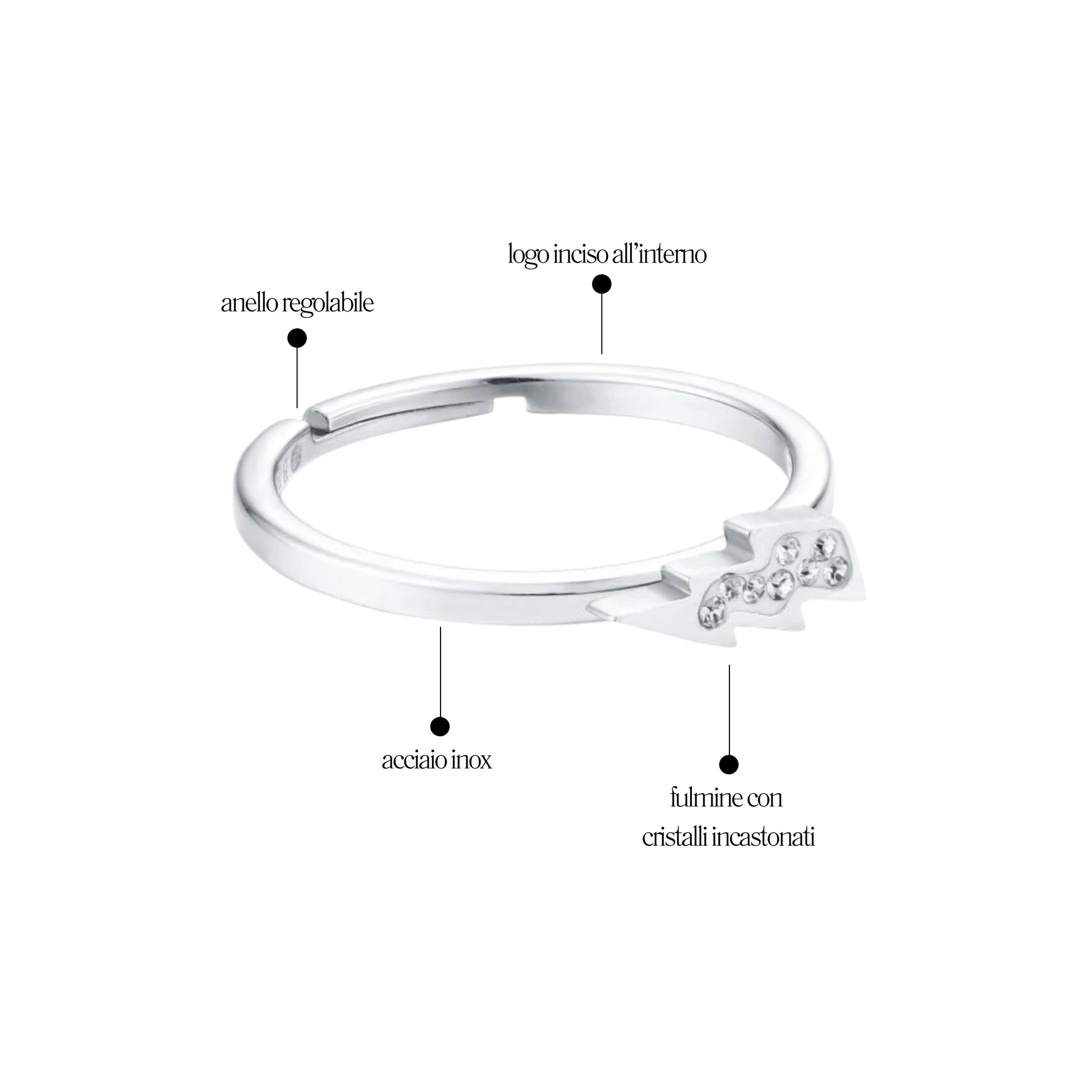 Anello Fulmine Shine- Brand Gioielli