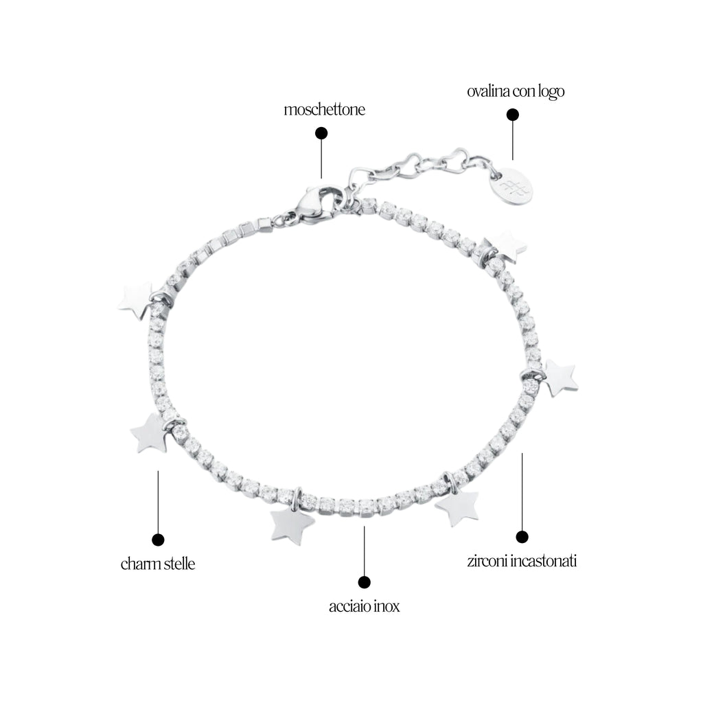 Bracciale Tennis con Stelle - Brand Gioielli
