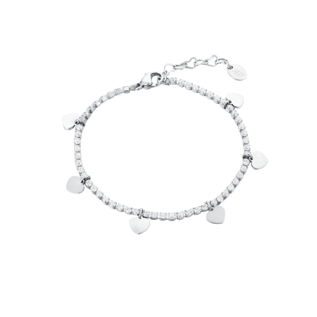 Bracciale Tennis con Cuori - Brand Gioielli