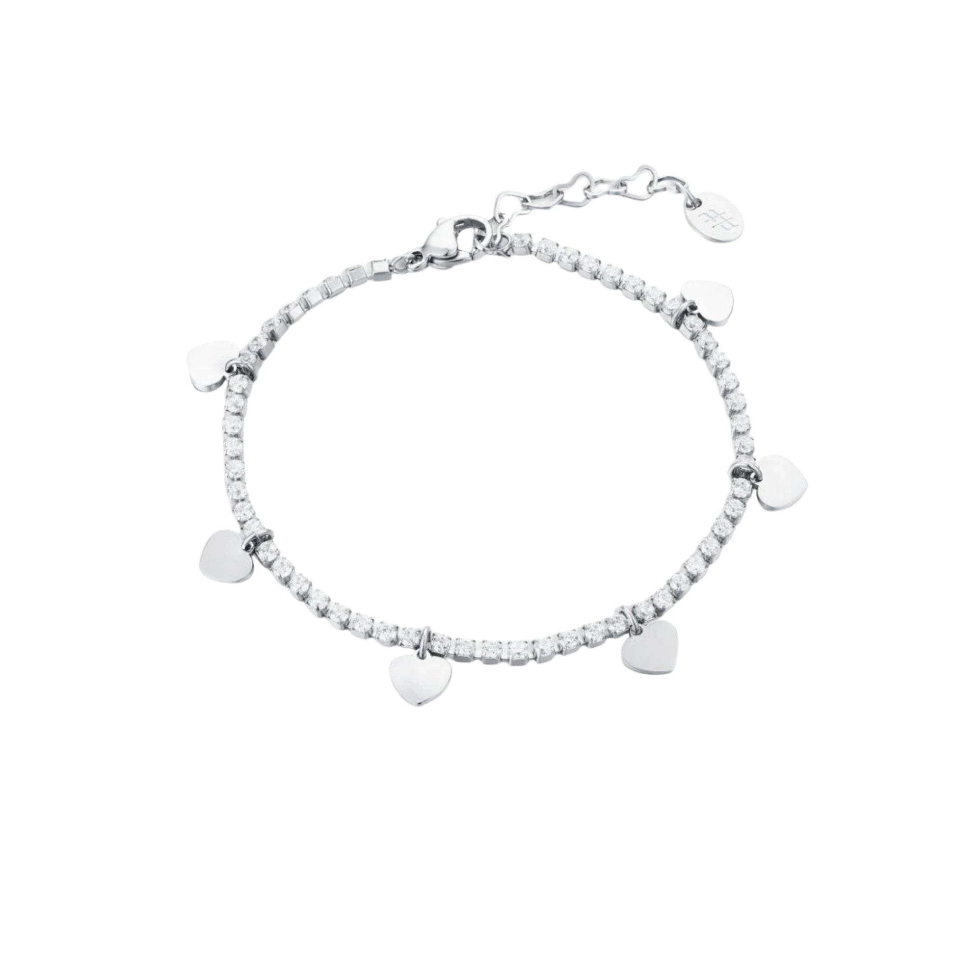 Bracciale Tennis con Cuori - Brand Gioielli
