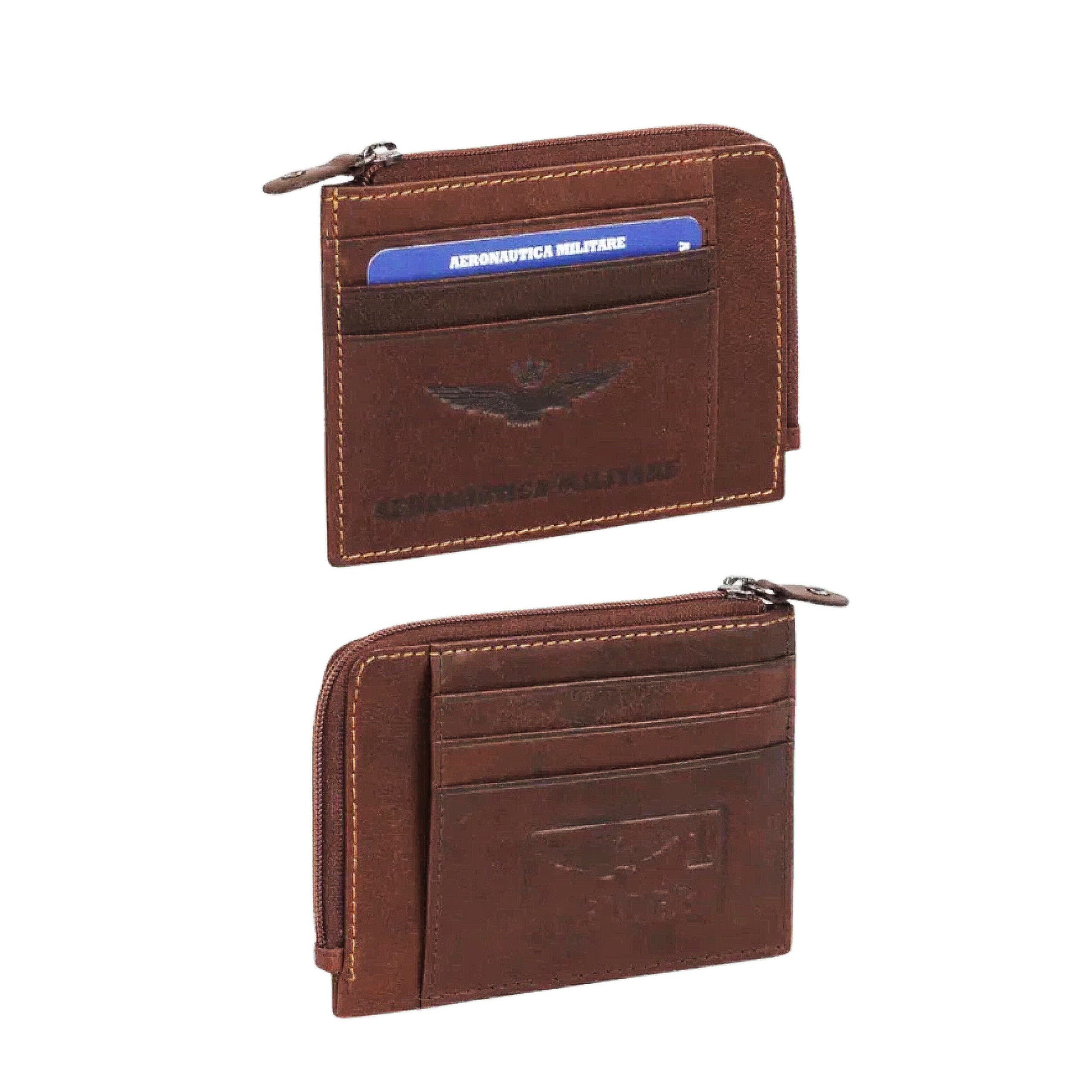 Portafoglio Portacarte Aeronautica Militare AM246 New Eagle in Vera Pelle