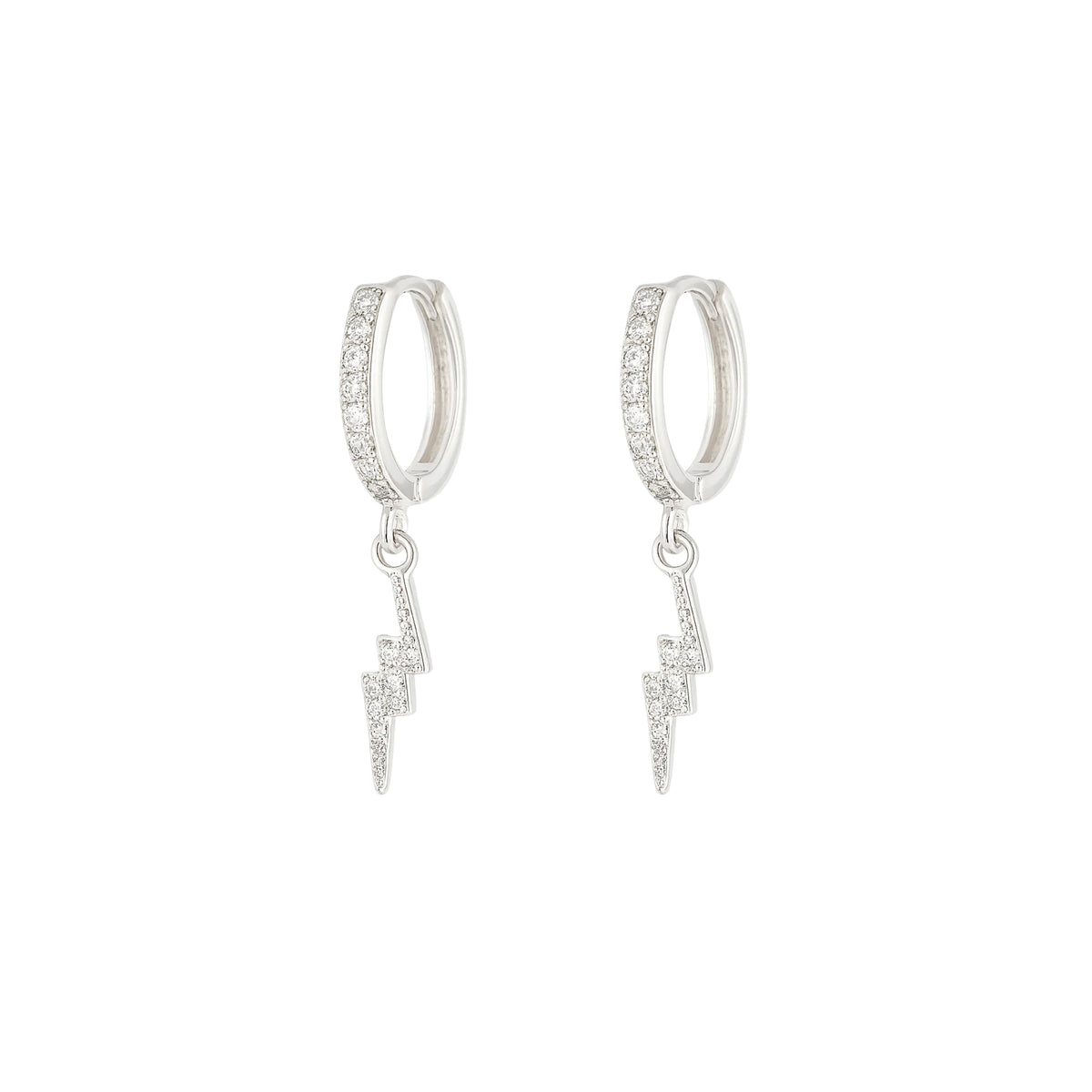Coppia di Orecchini Fulmine in Argento 925 - Les Folies