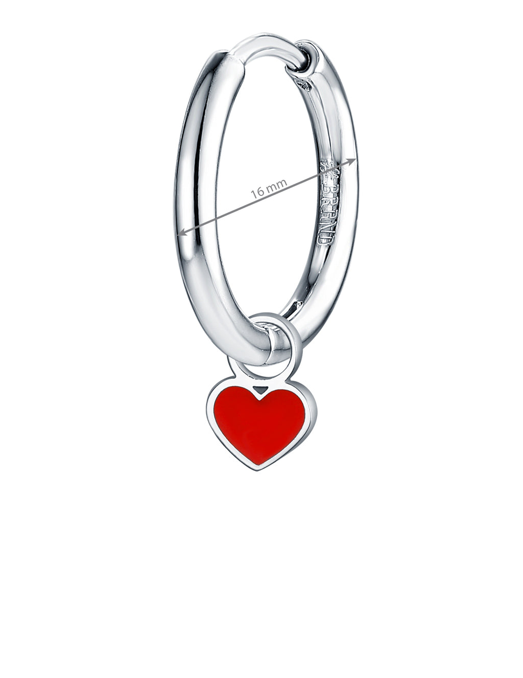 Mini Charm Cuore smalto rosso
