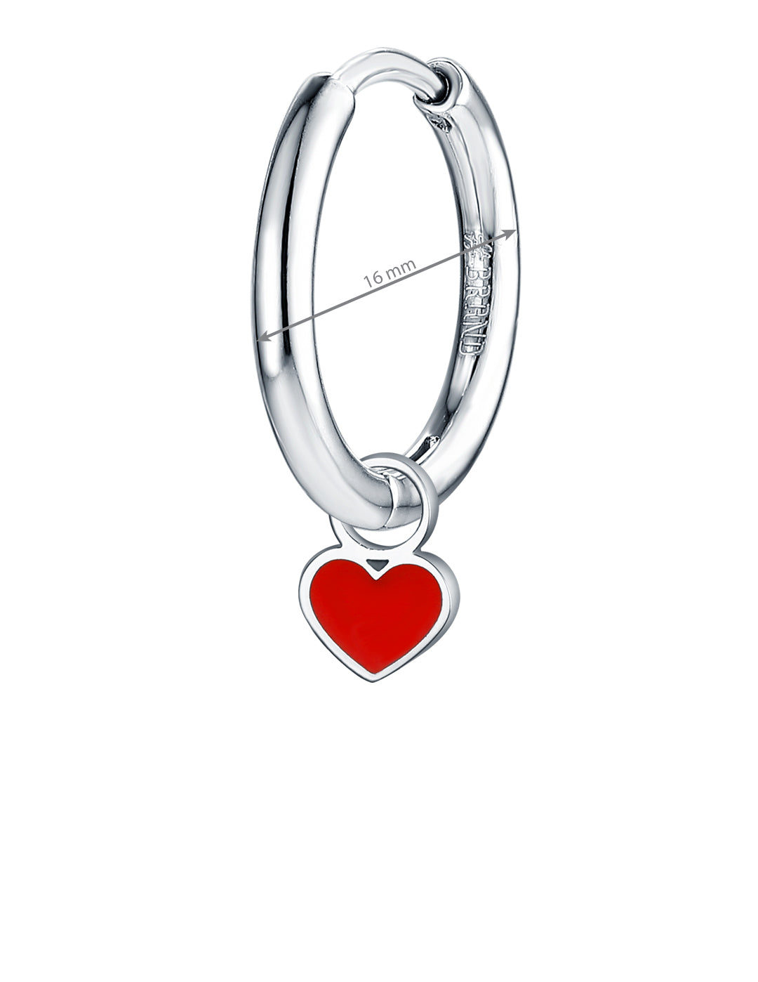 Mini Charm Cuore smalto rosso
