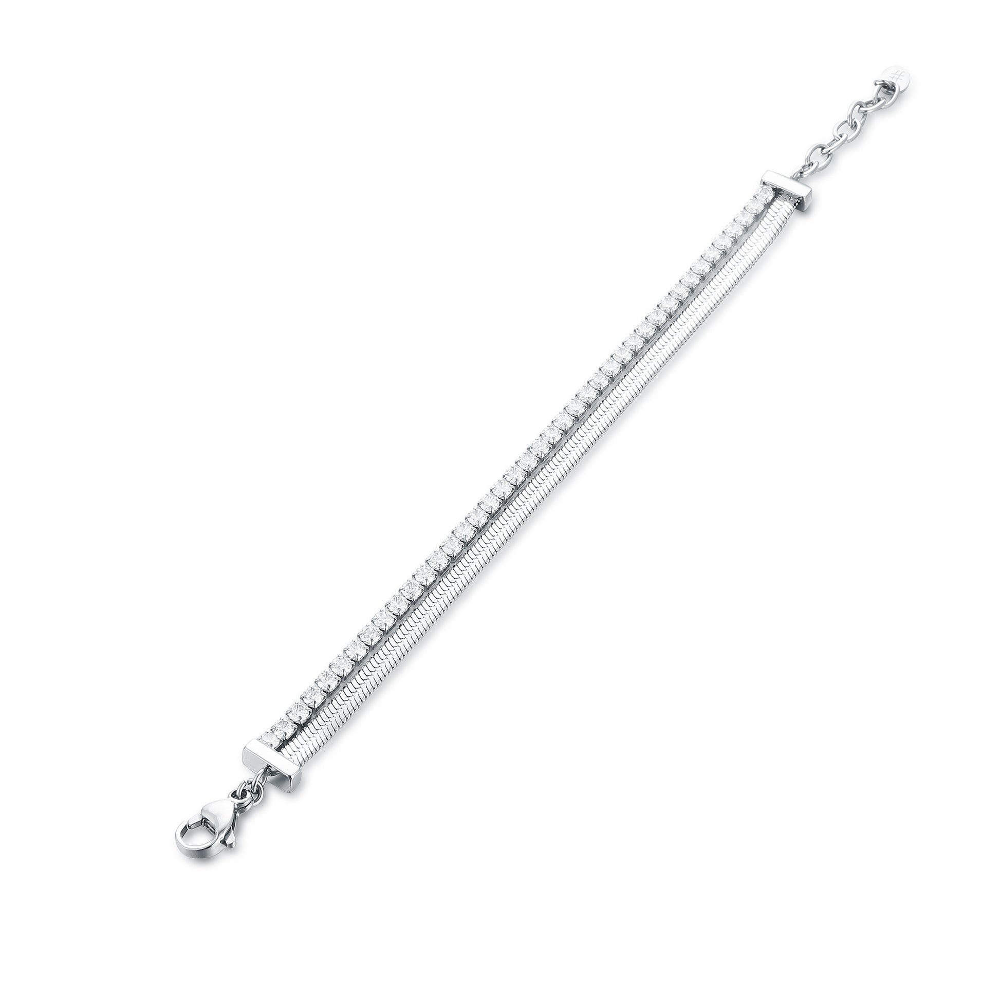 Bracciale tennis con catena sickle