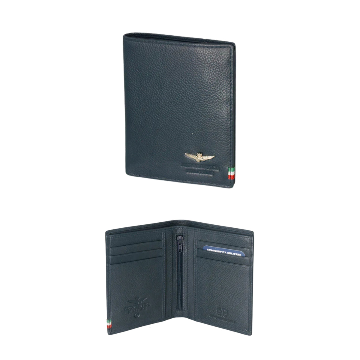 Portafoglio Verticale in Vera Pelle Flag - Aeronautica Militare
