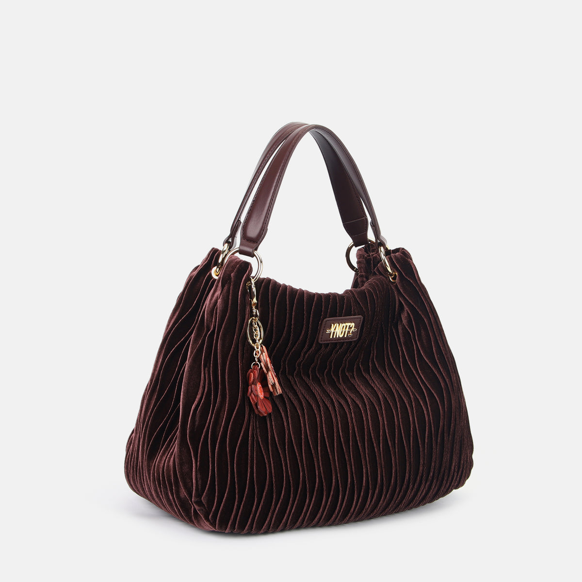 Hobo bag Ynot taglia L in velluto Paris