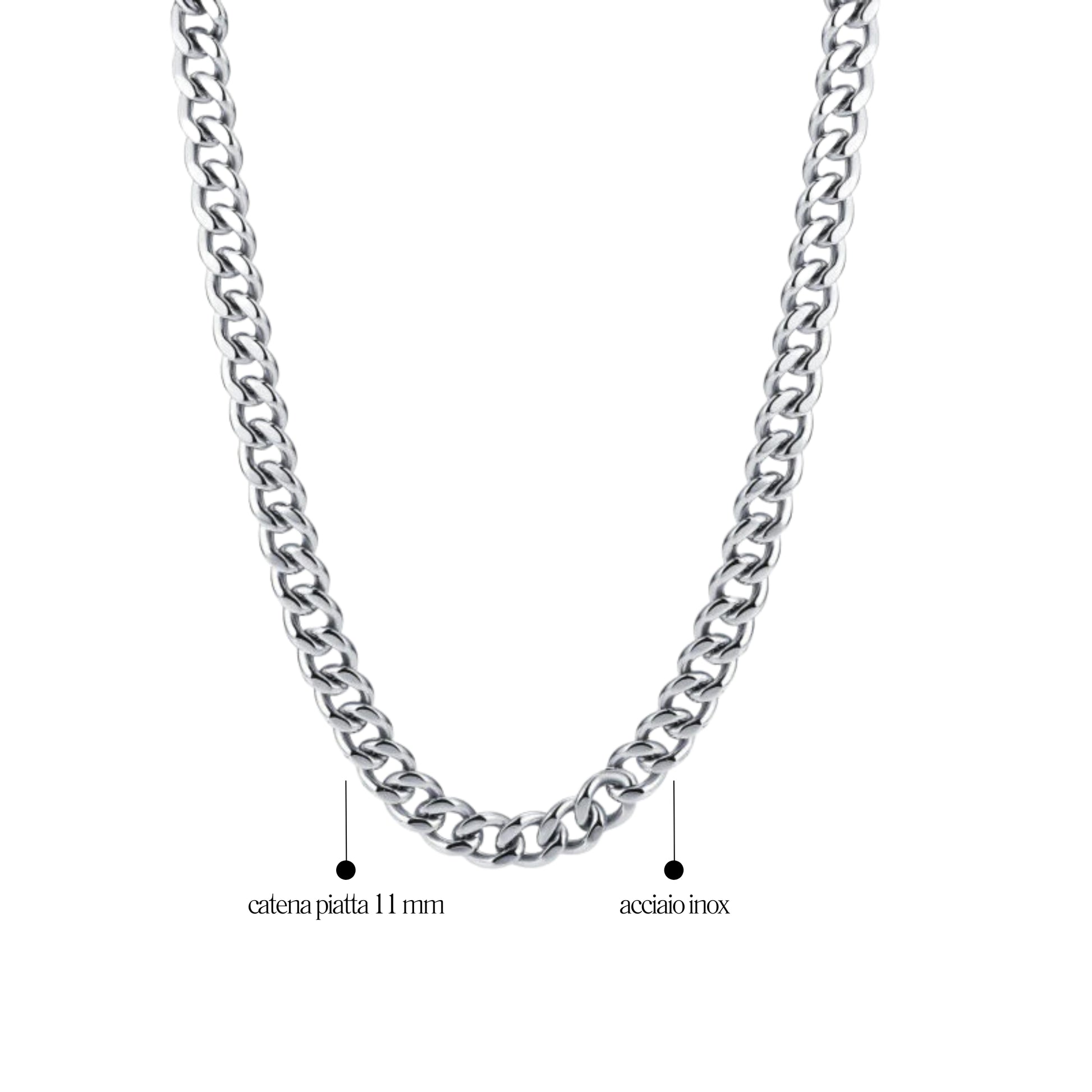 Collana Grumetta Piatta 11 mm Urban - Brand Gioielli