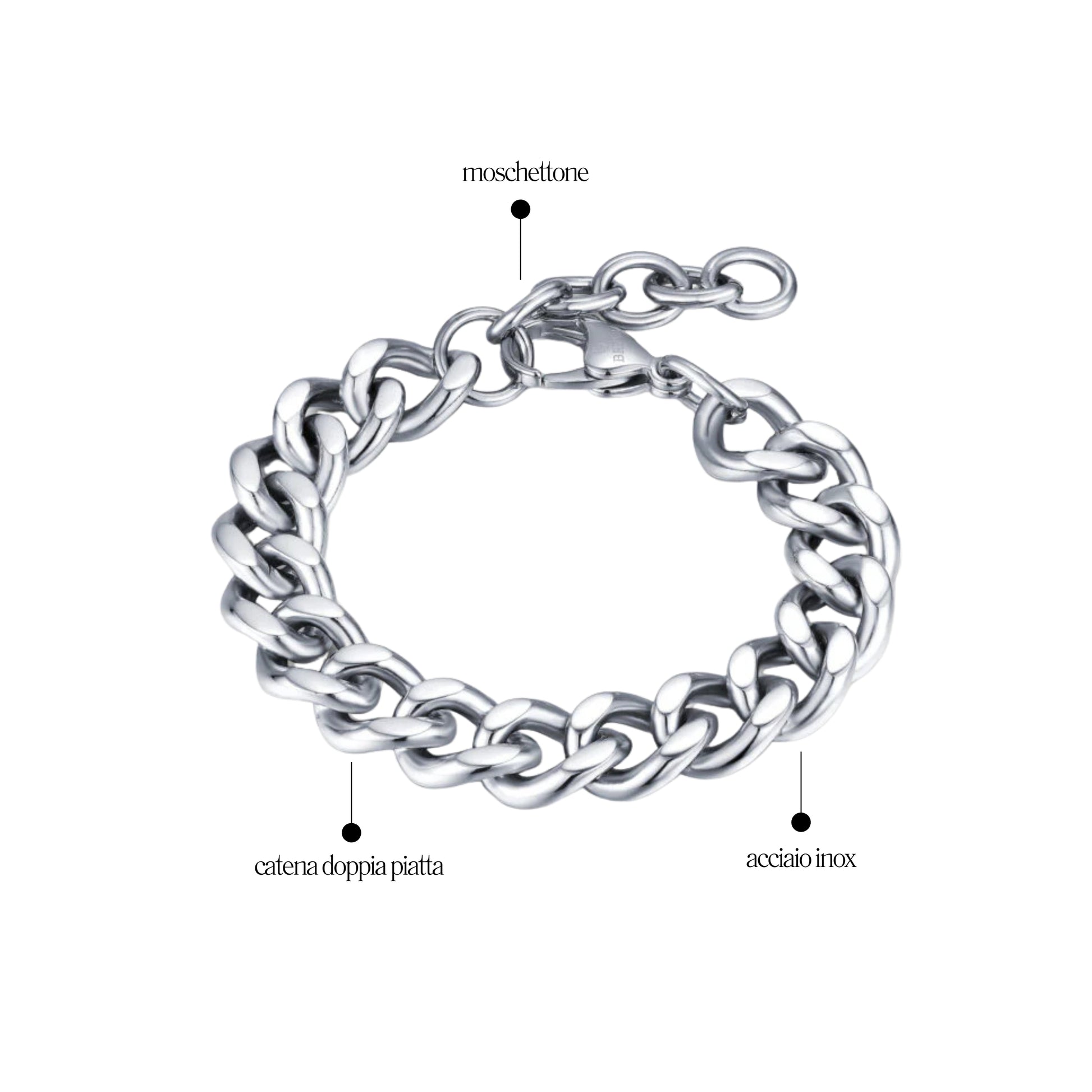 Bracciale Grumetta Piatta 11mm Urban - Brand Gioielli