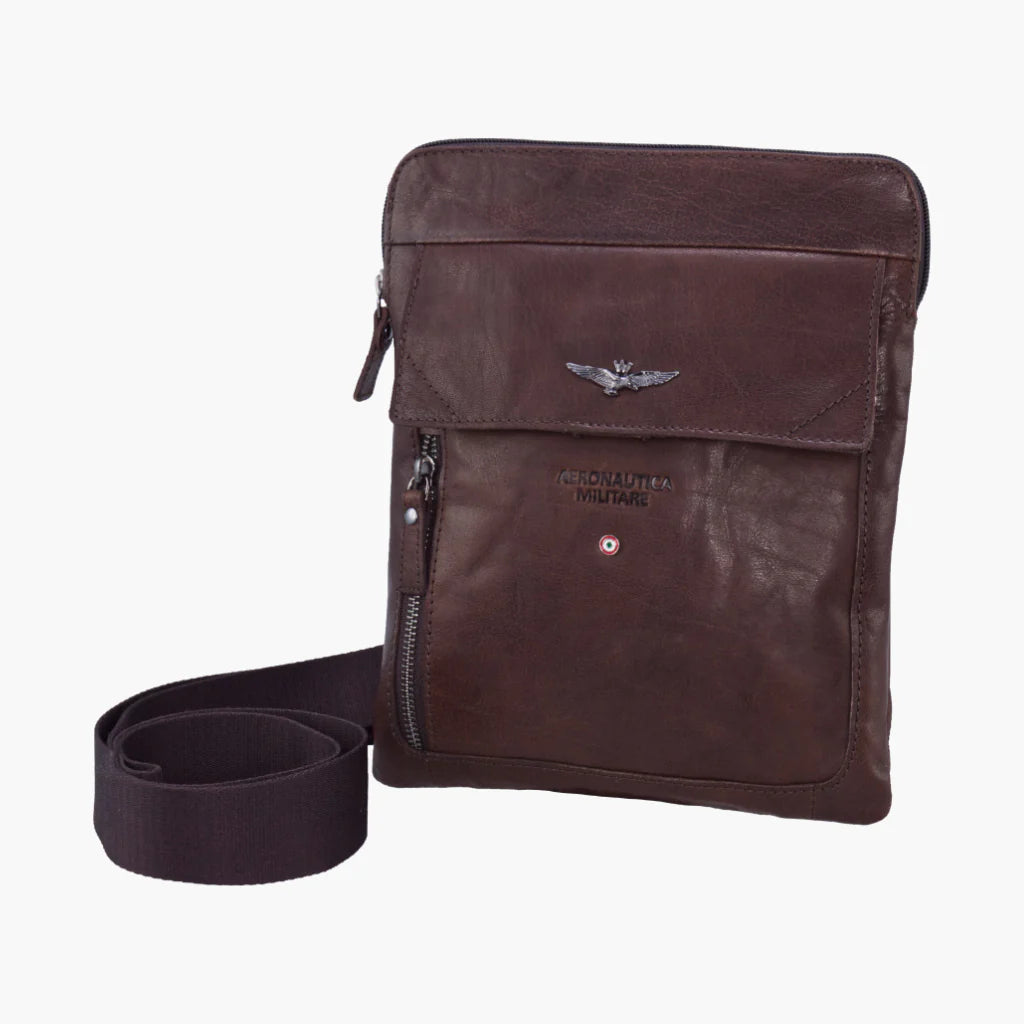 Tracolla Porta Tablet in Vera pelle Vintage - Aeronautica Militare