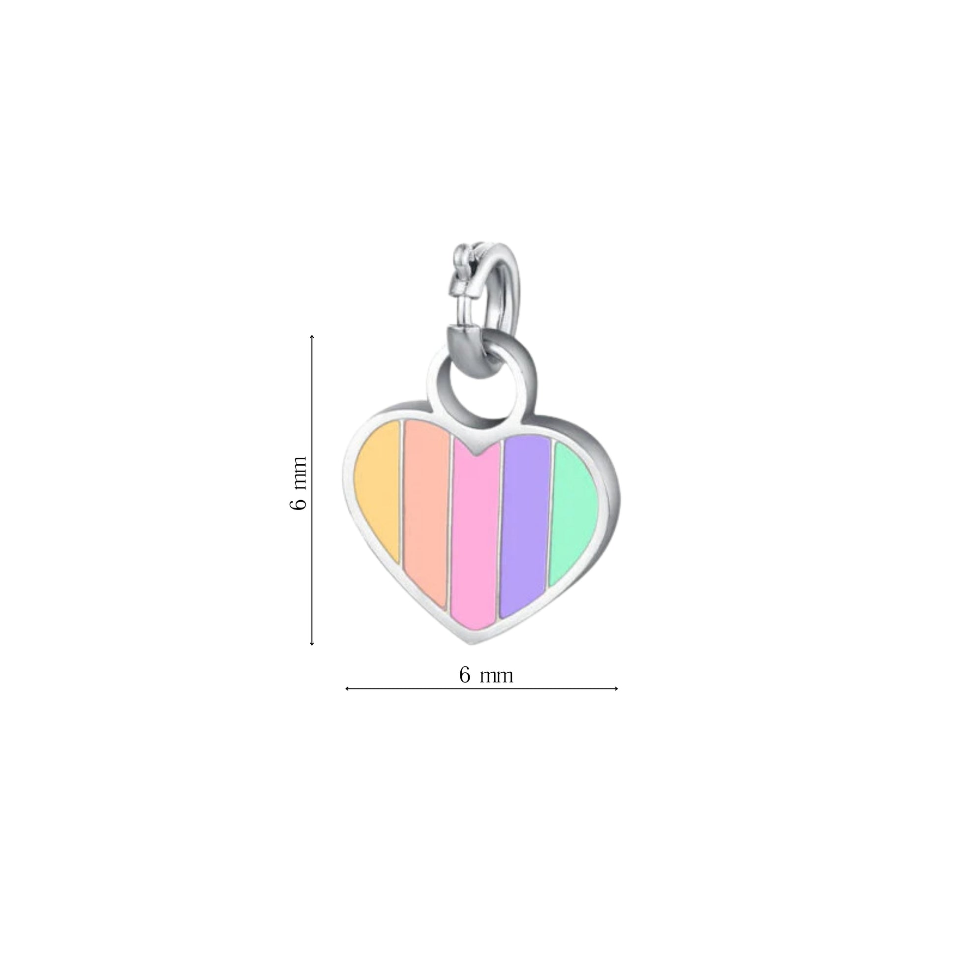 Mini Charm Cuore Multicolore - Brand Gioielli