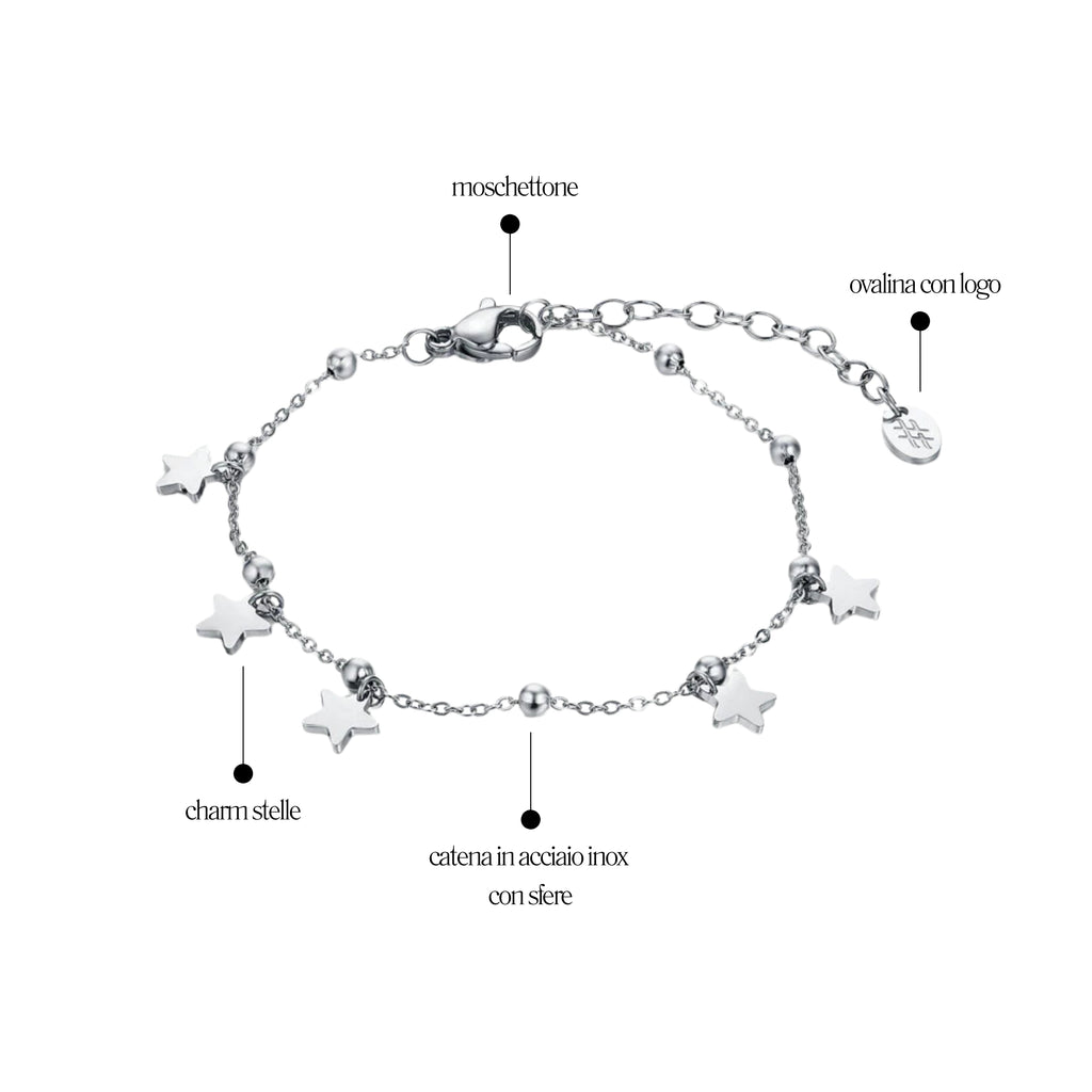 Bracciale con Stelline pendenti Stardust - Brand Gioielli