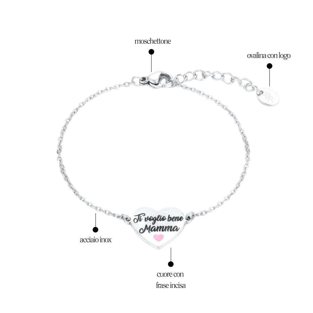 Bracciale "Mamma ti voglio bene" - Brand Gioielli