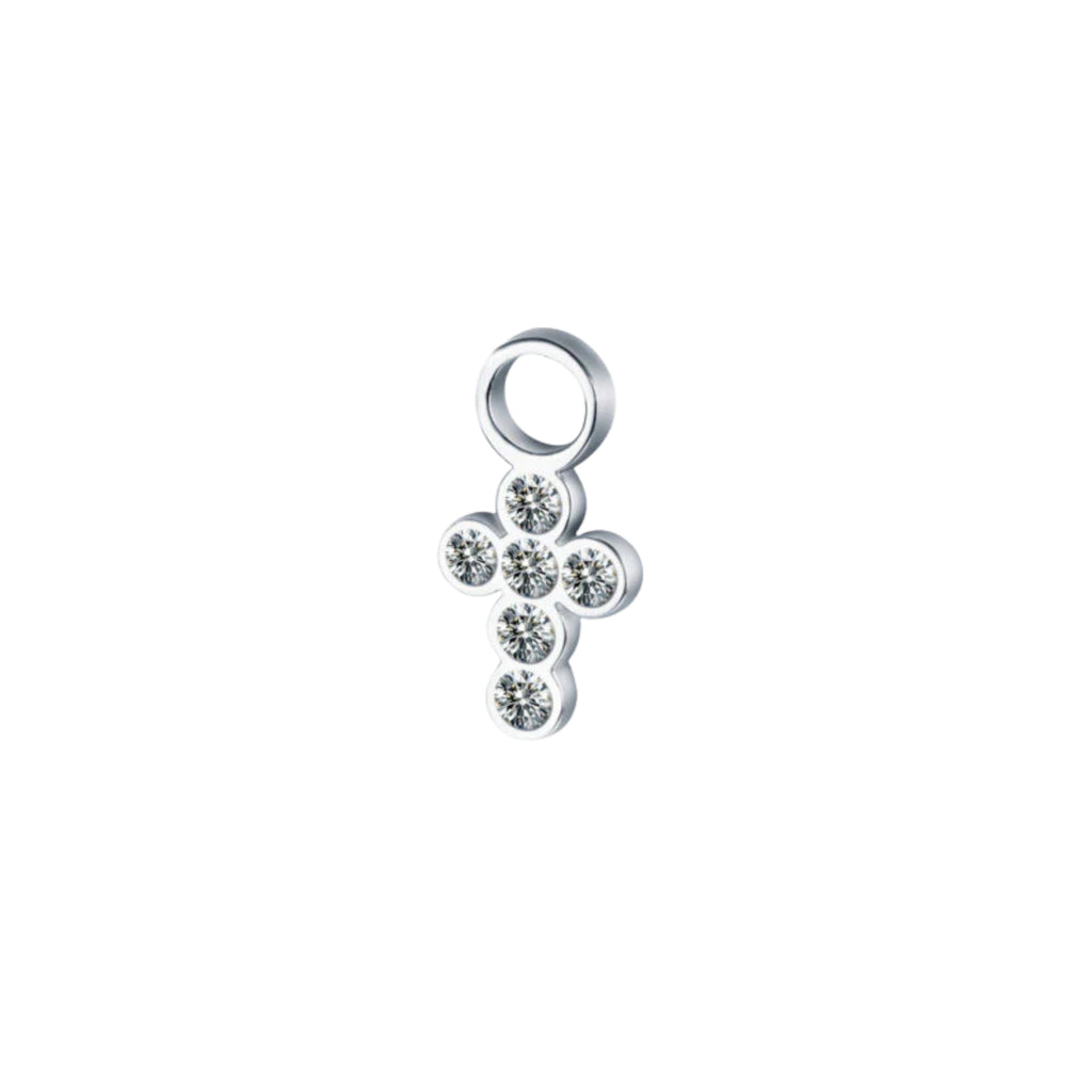 Mini Charm Croce con cristalli - Brand Gioielli