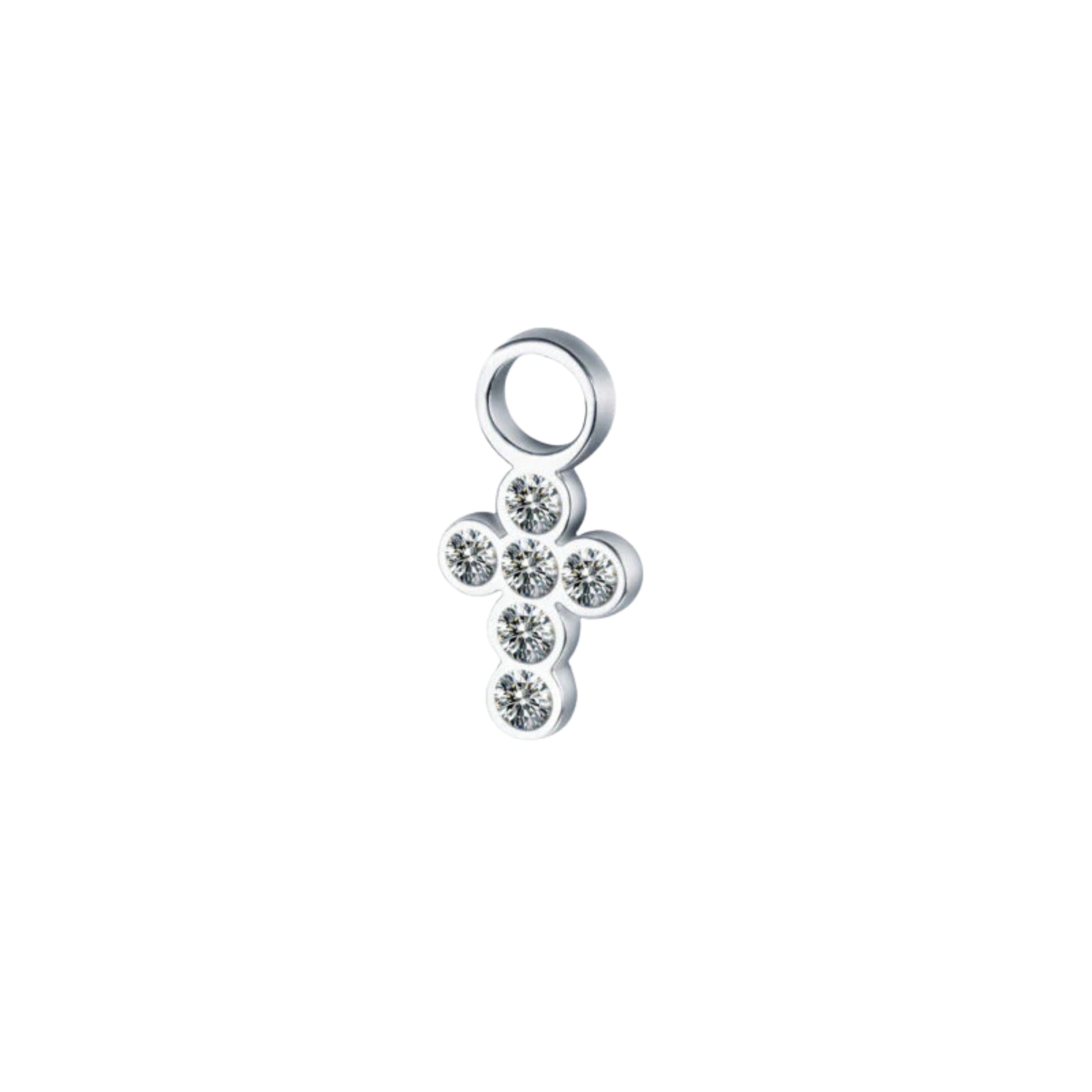 Mini Charm Croce con cristalli - Brand Gioielli