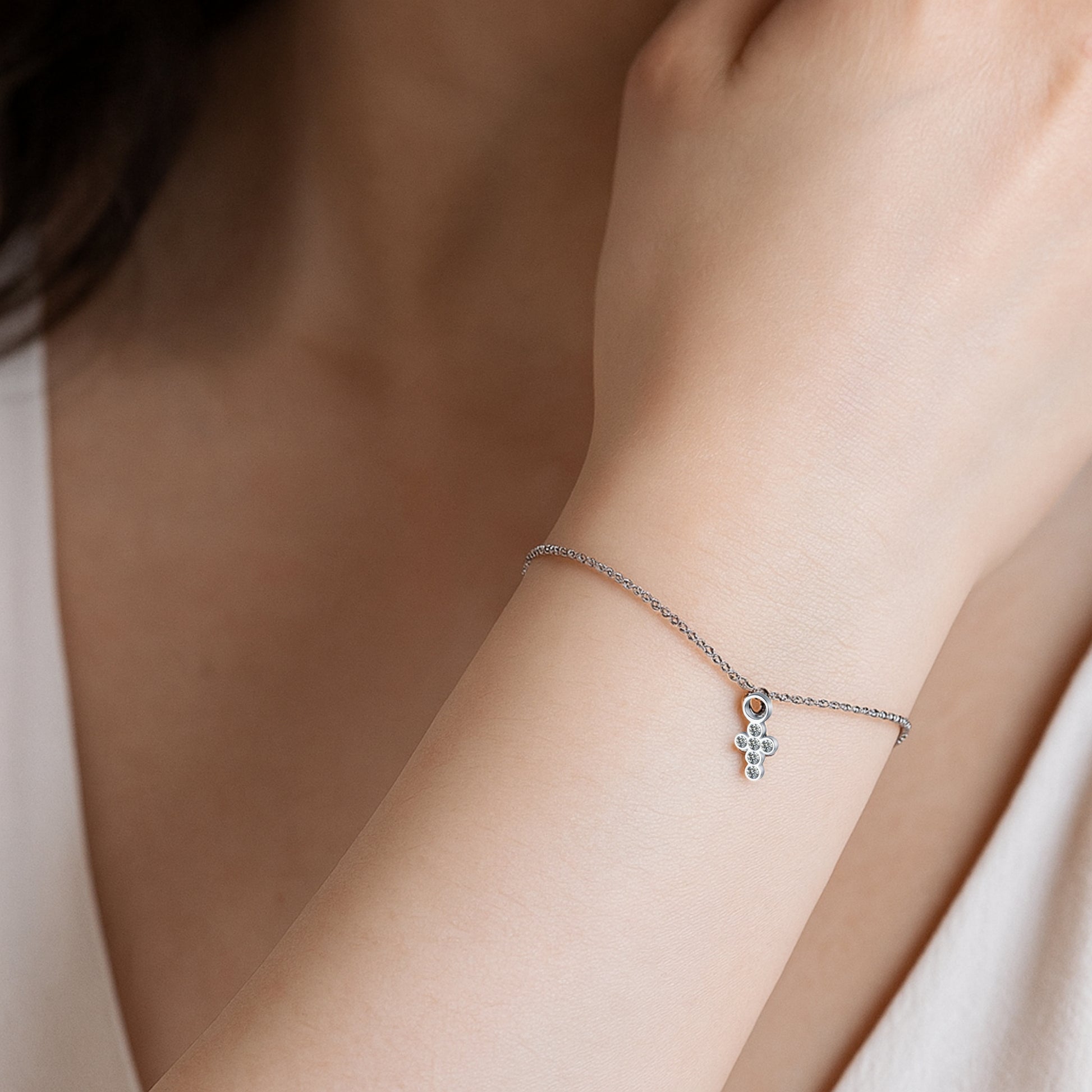 Mini Charm Croce con cristalli - Brand Gioielli