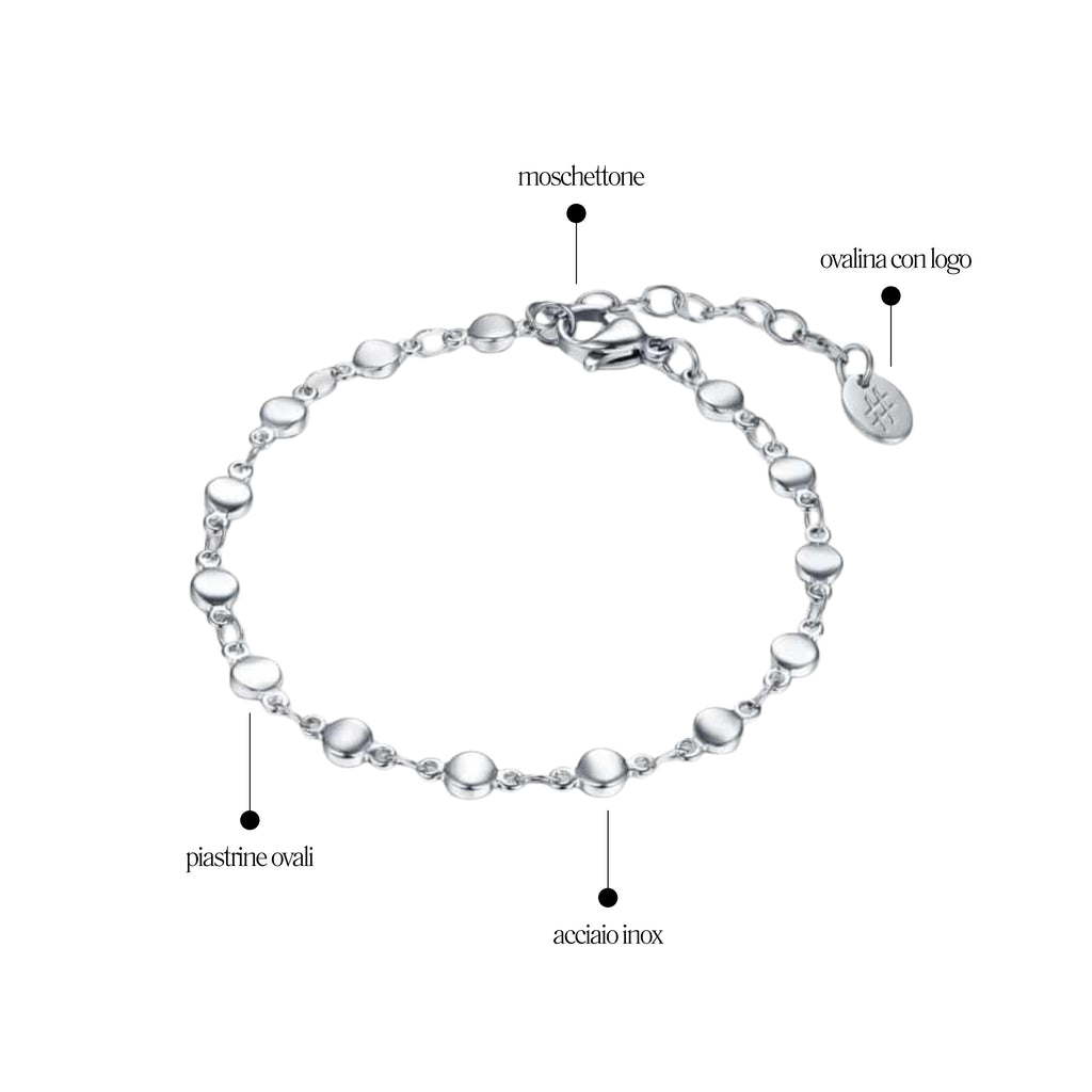 Bracciale Catena a Piastrine - Brand Gioielli
