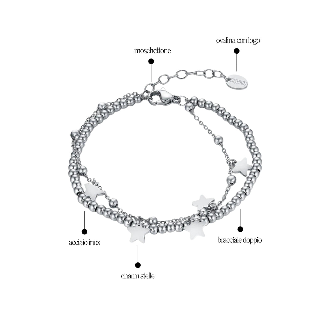 Bracciale Doppio con stelline Stardust - Brand Gioielli