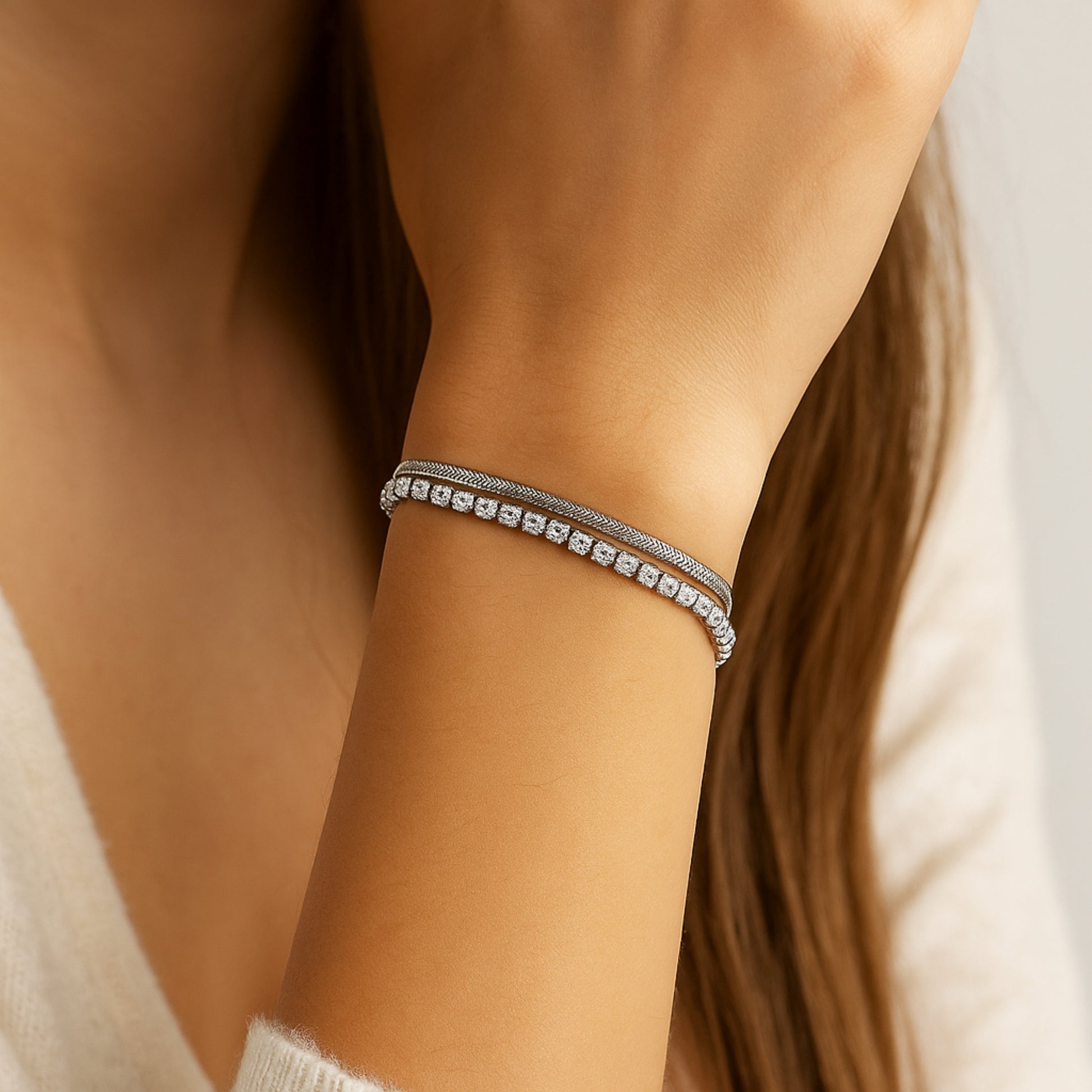 Bracciale Tennis con Catena Sickle - Brand Gioielli