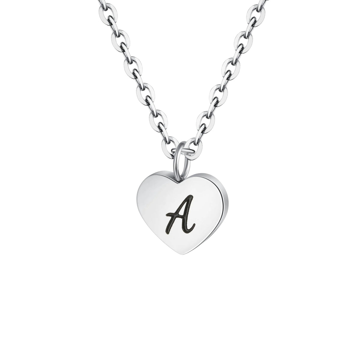 Heart letter necklace