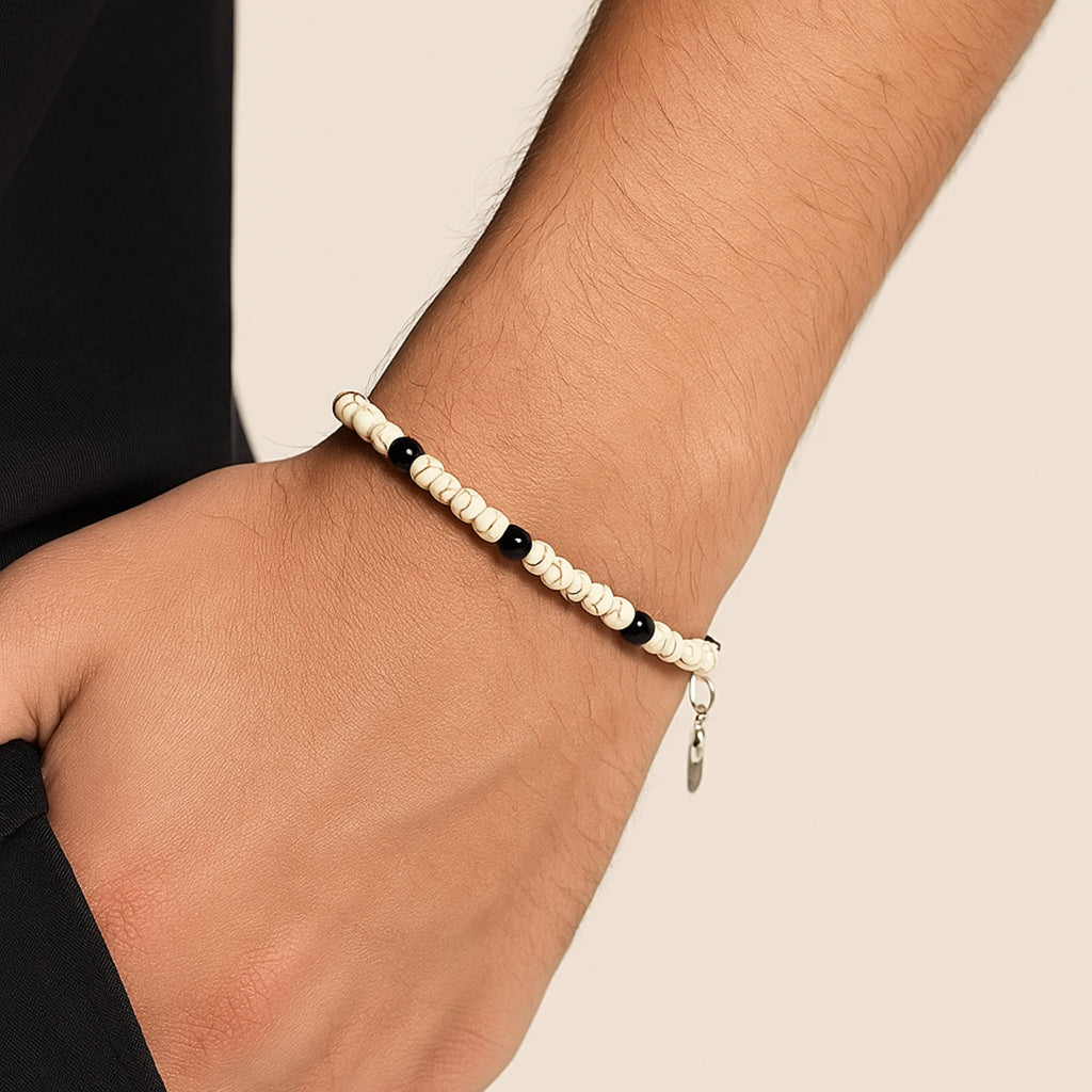 Bracciale Acciaio e Ematite - Brand Gioielli