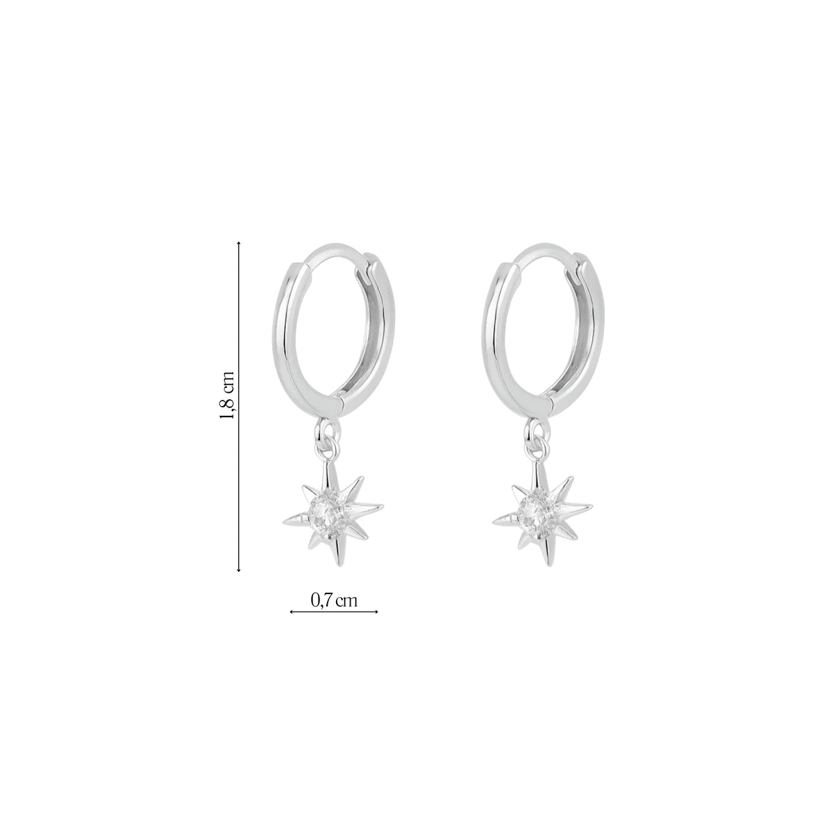 Coppia Di Orecchini_Argento 925 "STELLA POLARE"