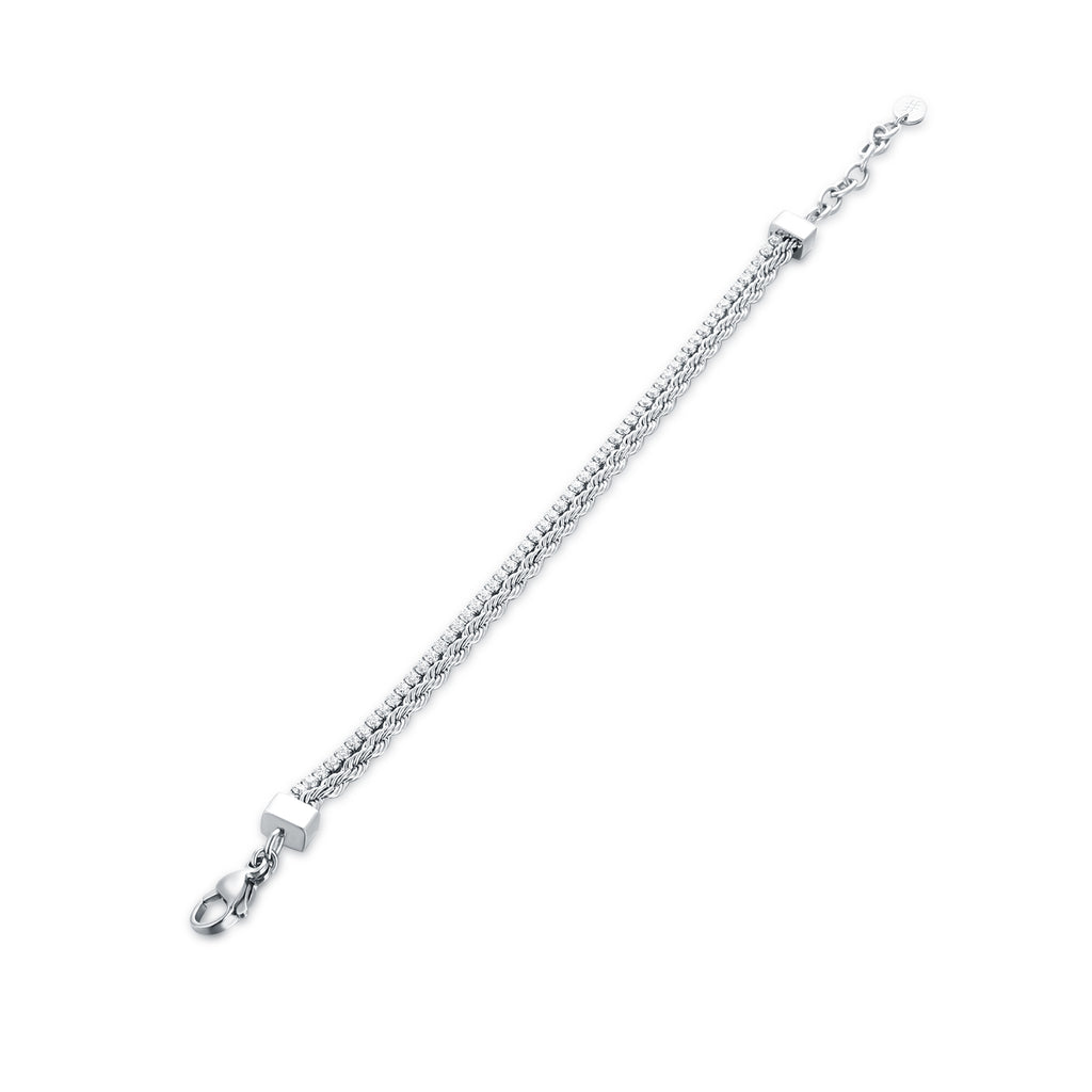 Bracciale Tennis con catena corda