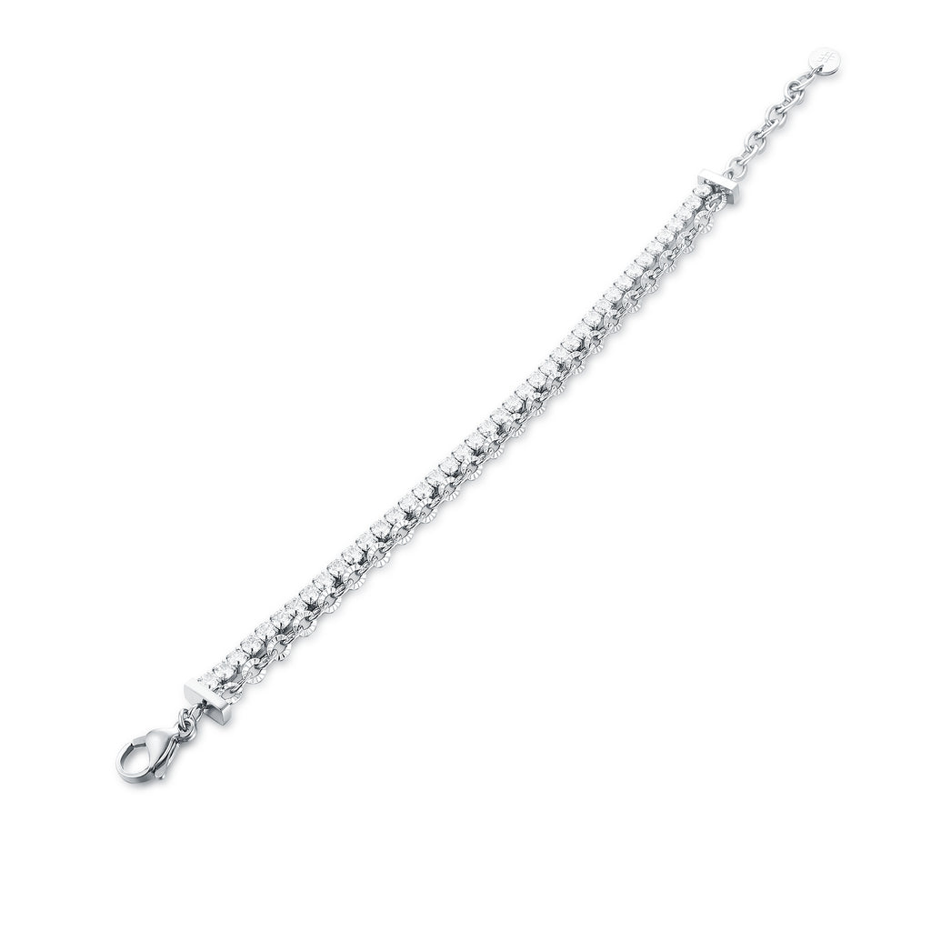 Bracciale Tennis con catena flower