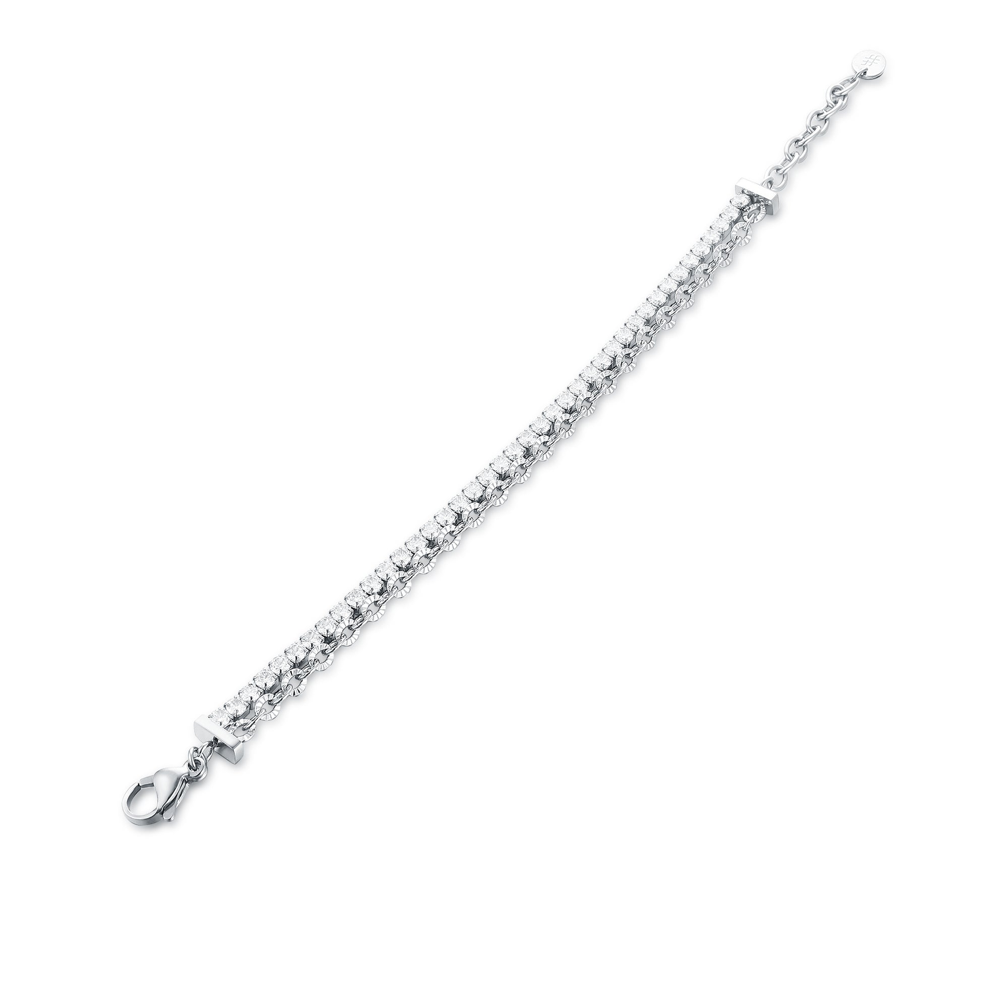 Bracciale Tennis con catena flower