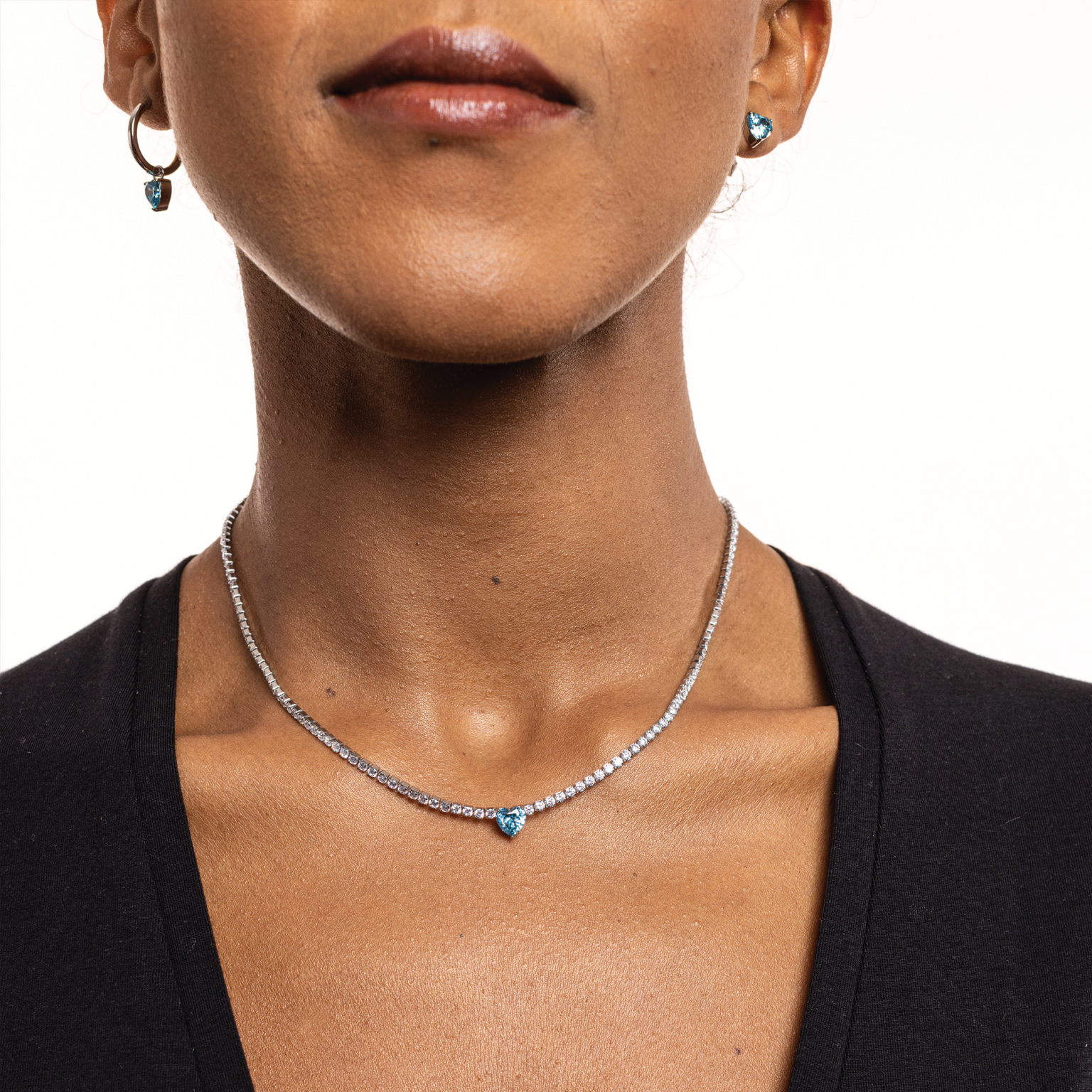 Collana tennis cuore