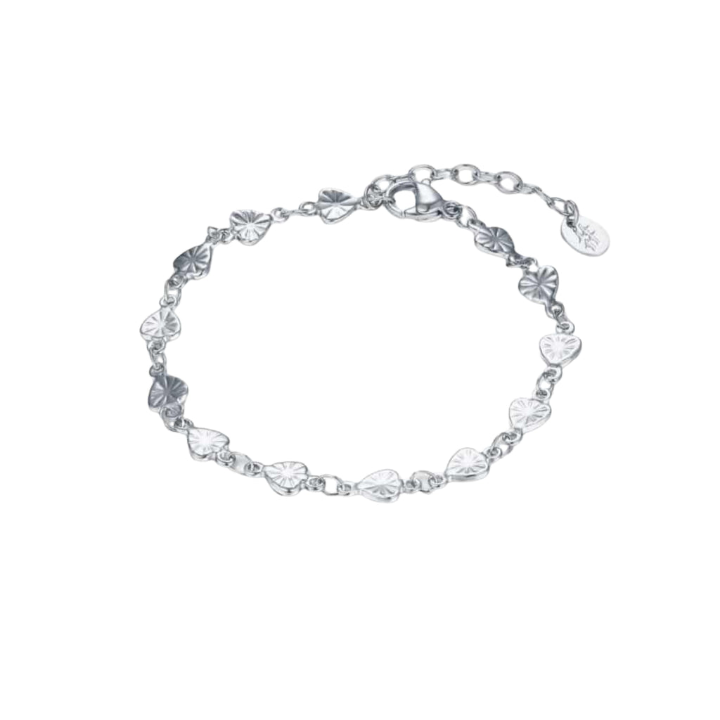 Bracciale Catena a Cuori Sfaccettati - Brand Gioielli