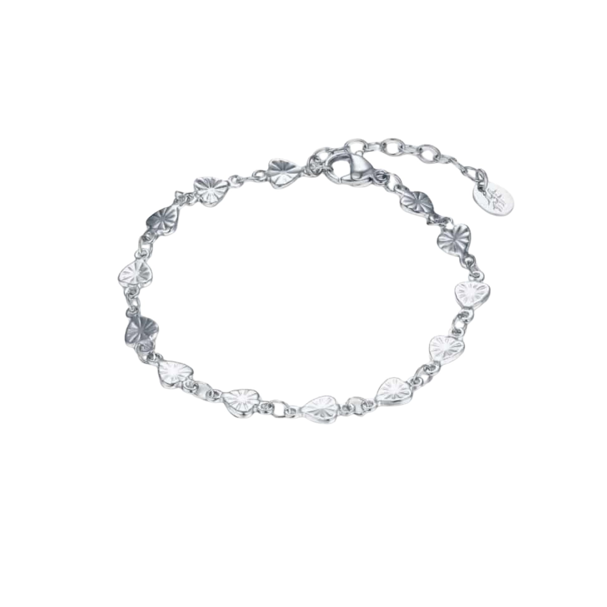 Bracciale Catena a Cuori Sfaccettati - Brand Gioielli