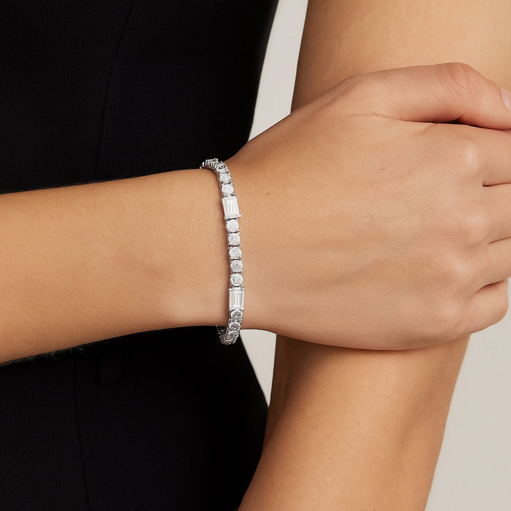 Bracciale Tennis Pietra Quadrata - Les folies