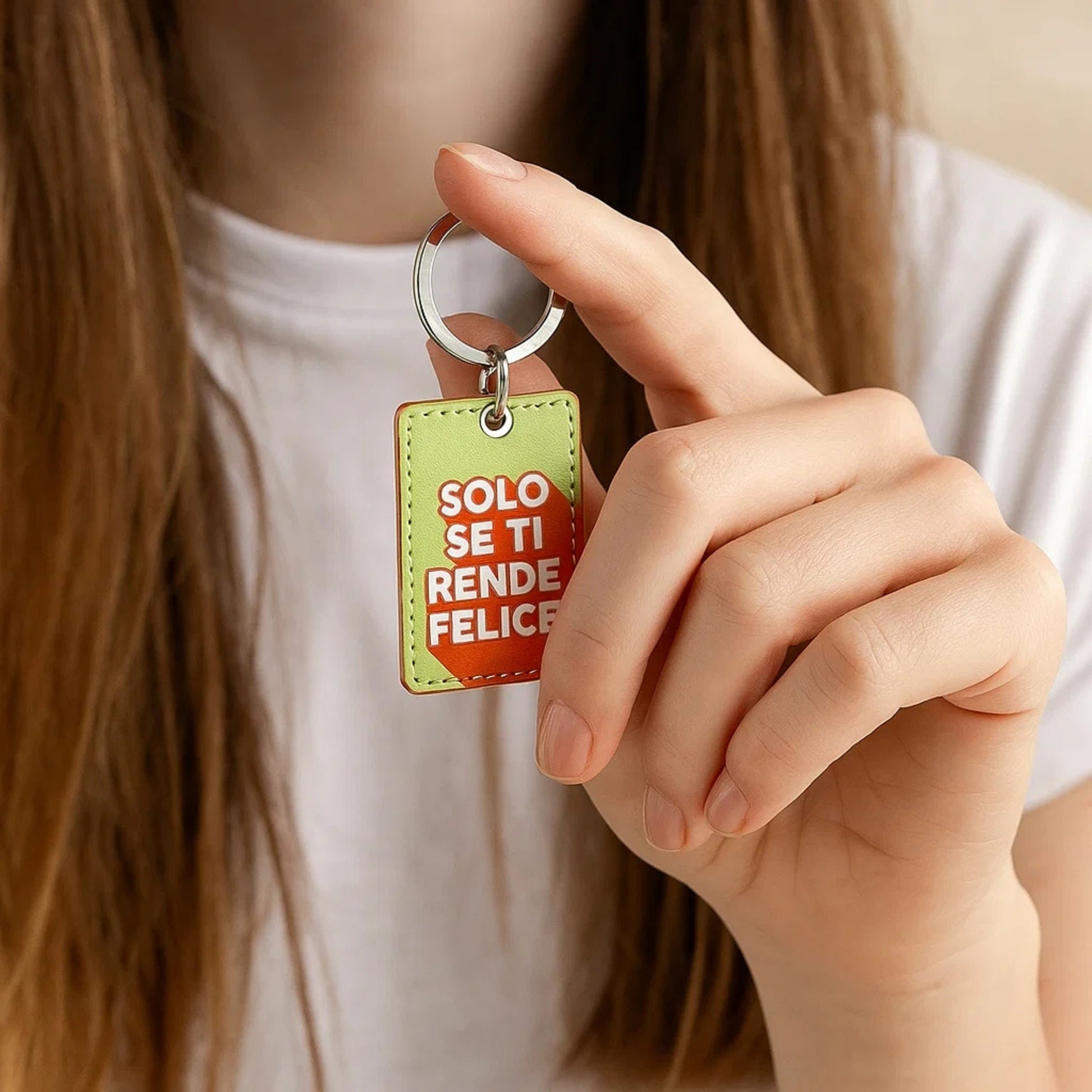 Portachiavi Solo se ti Rende Felice - Brand Gioielli