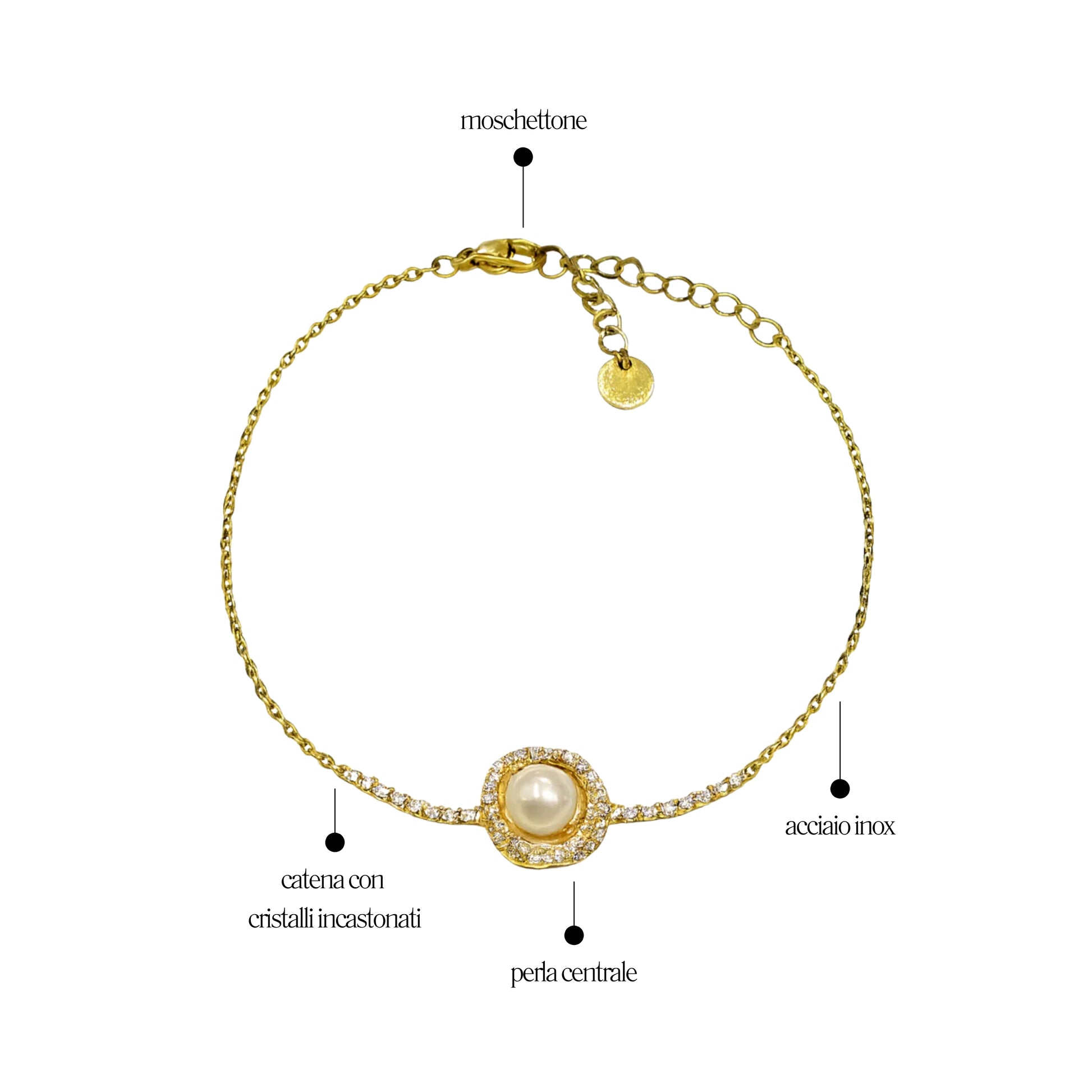 Bracciale Tennis Catena Pierla - Les folies