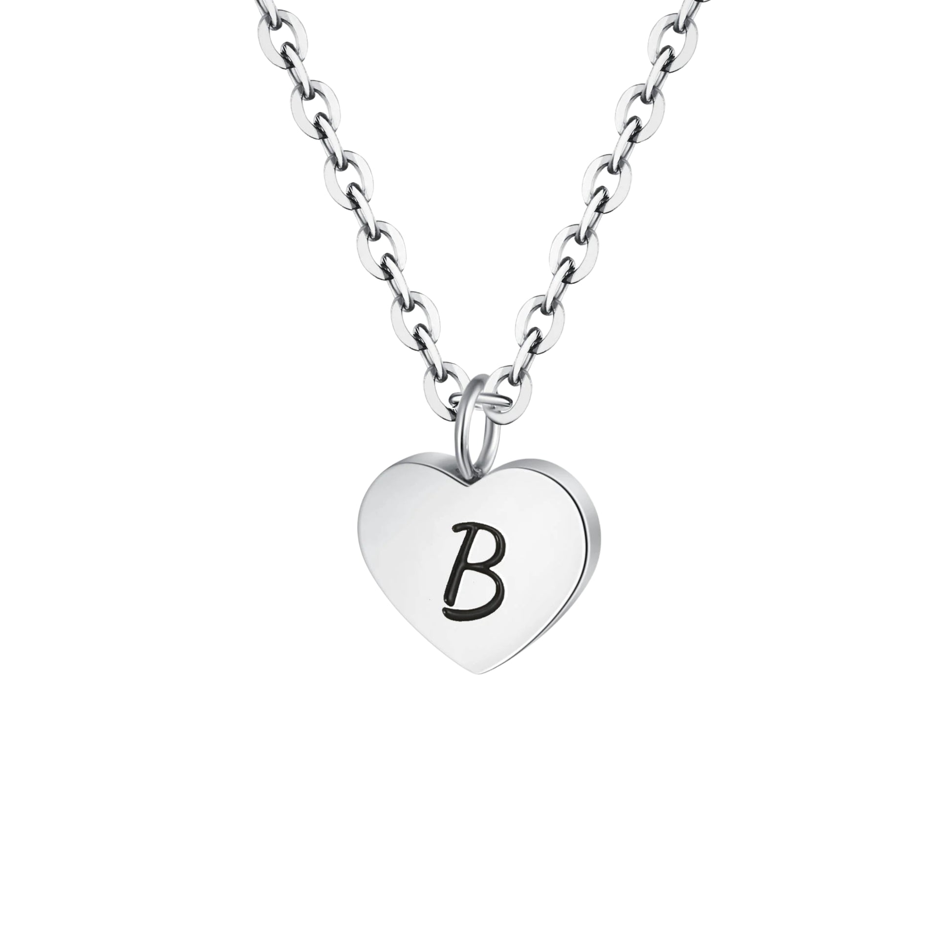 Heart letter necklace