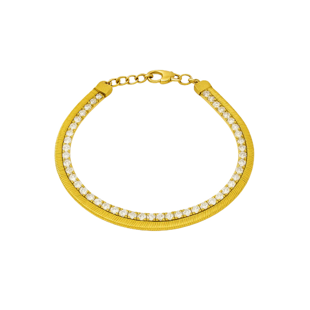 Bracciale Tennis Doppio Catena Spina di Pesce - Les folies